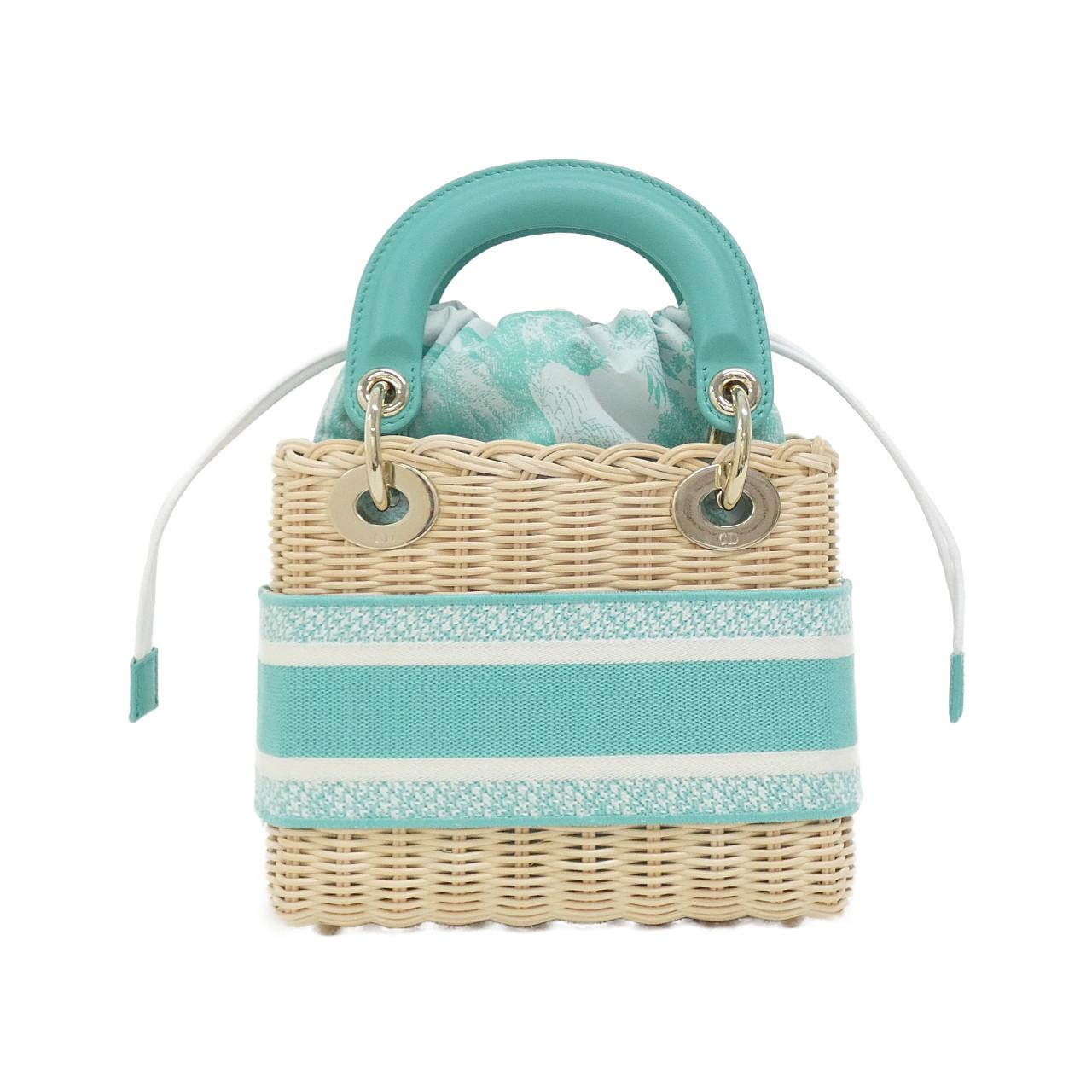 Christian Dior DIORIVIERA Lady Dior Wicker Canvas Bag
