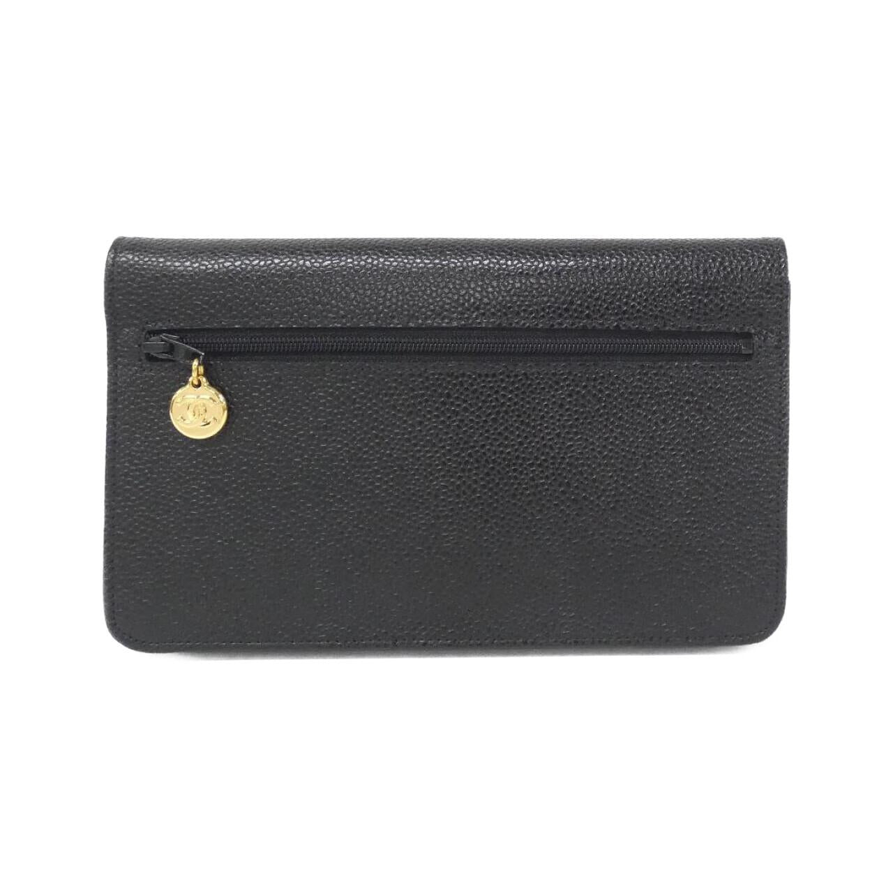 Chanel Timeless CC Caviar Skin Long Wallet