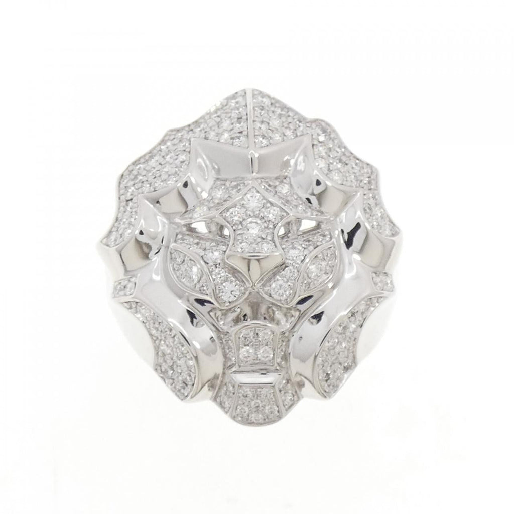 Chanel Sous le Signe du Lion 750 White Gold Diamond Ring
