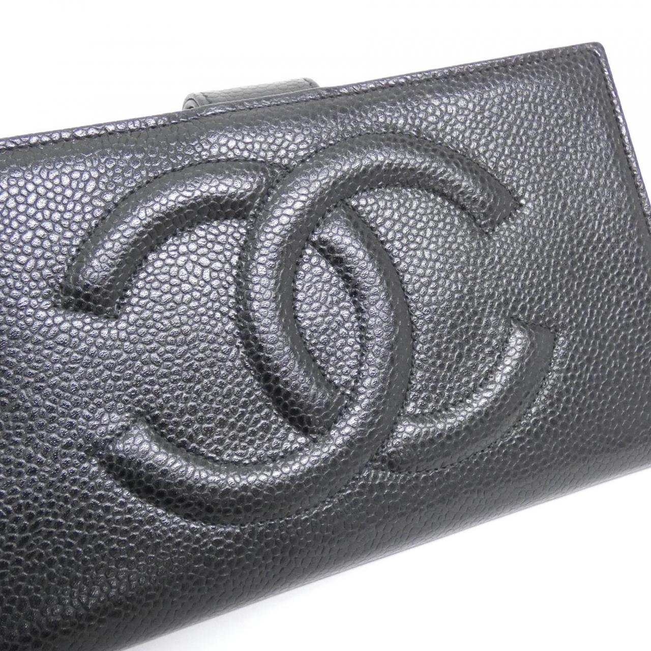 Chanel Timeless CC Caviar Skin Long Wallet