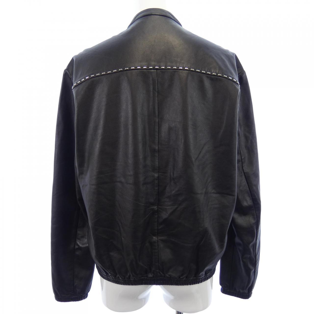 Fendi FPG351 65Q Calf Leather Jacket