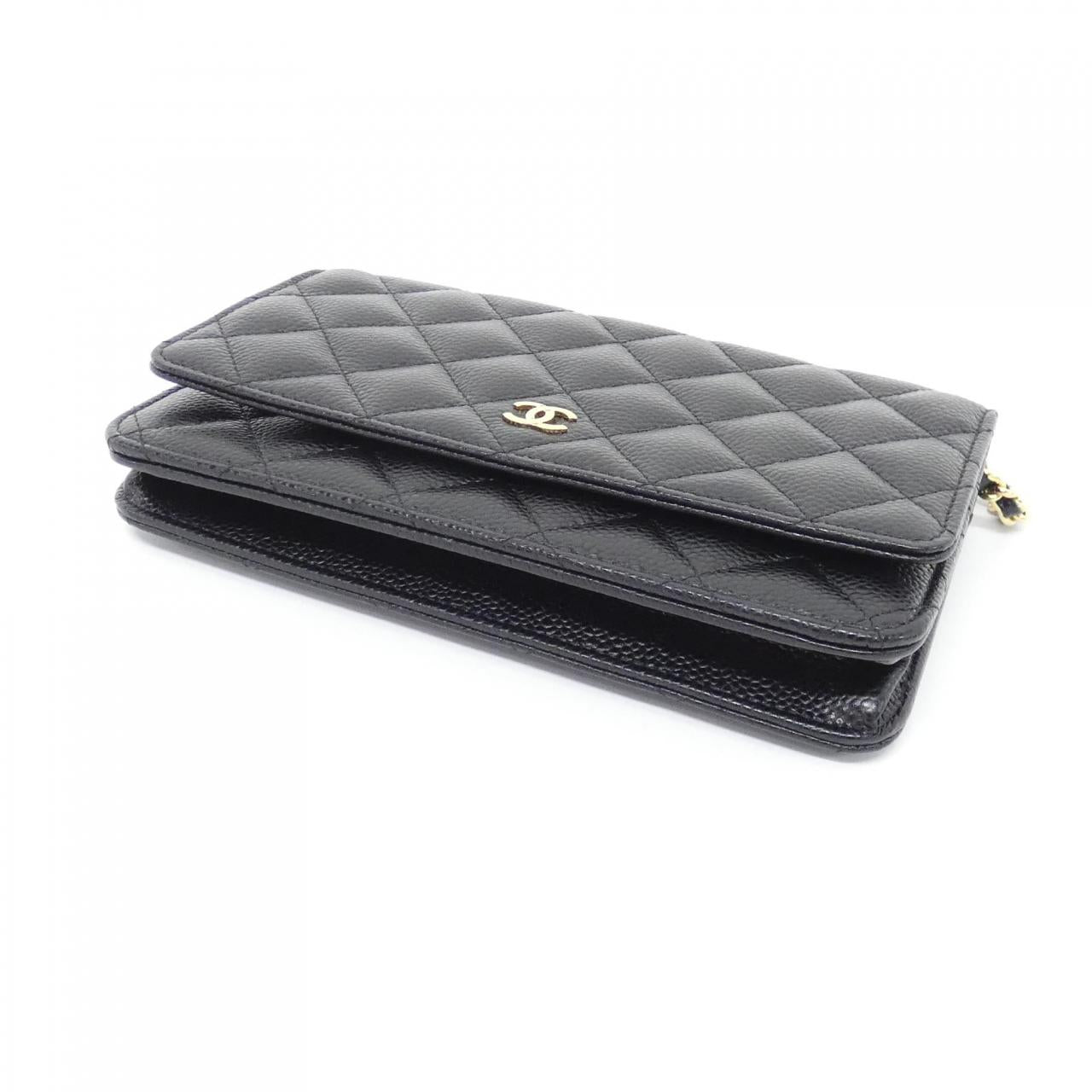 Chanel Timeless Classic Caviar Skin Wallet on Chain