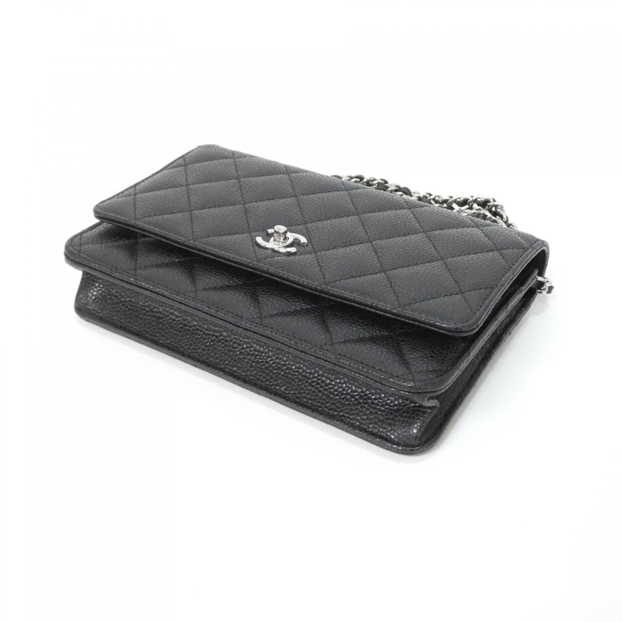 Chanel Chain Wallet Caviar Skin Wallet