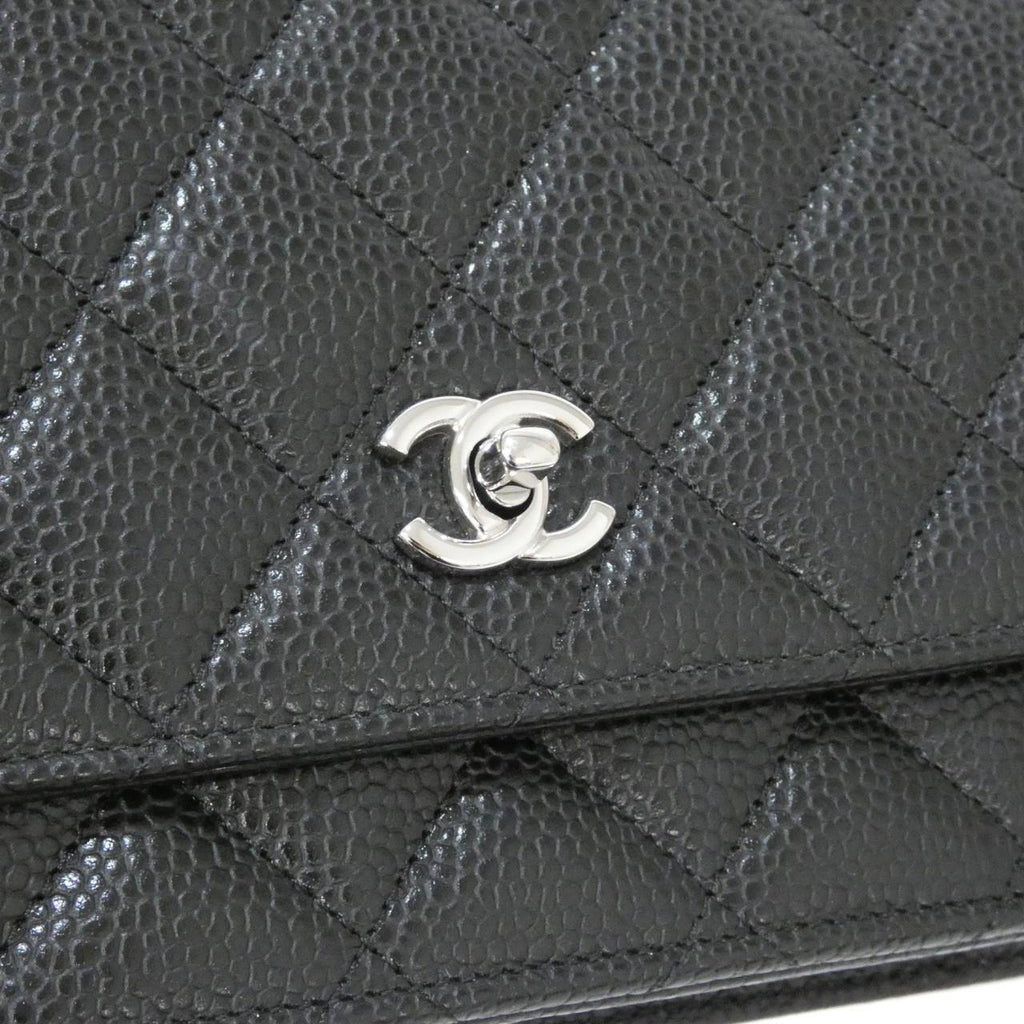 Chanel Chain Wallet Caviar Skin Wallet