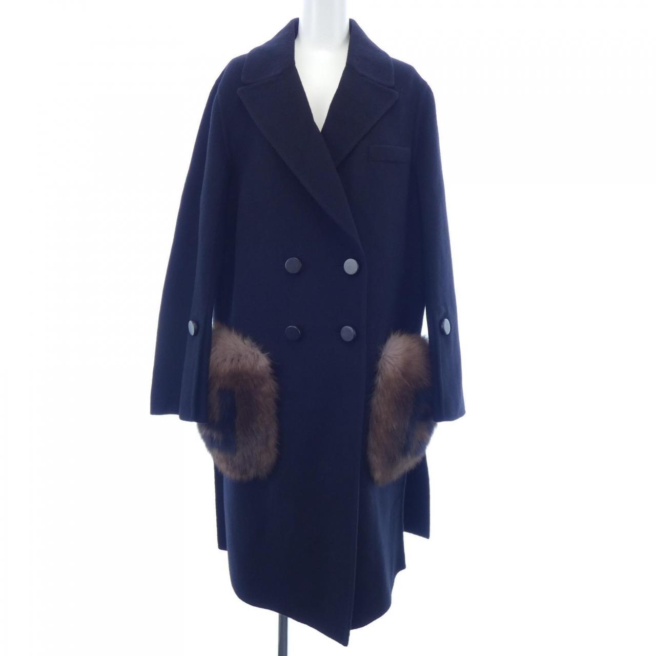 Fendi FF8521 A5G0 Wool Coat