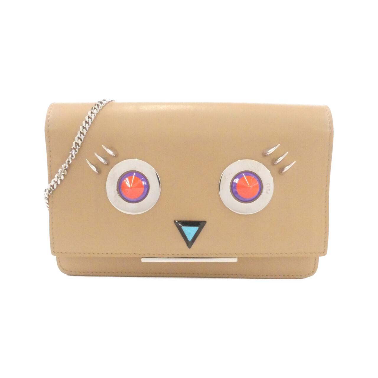 Fendi BAG BUGS Leather Chain Wallet