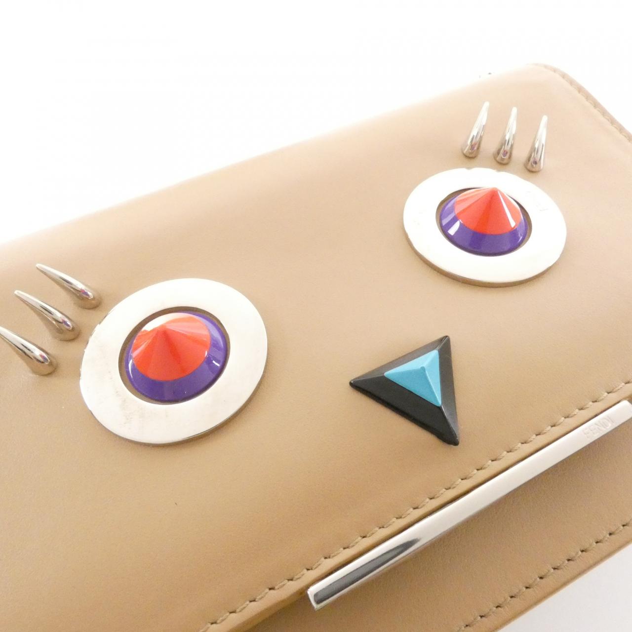 Fendi BAG BUGS Leather Chain Wallet