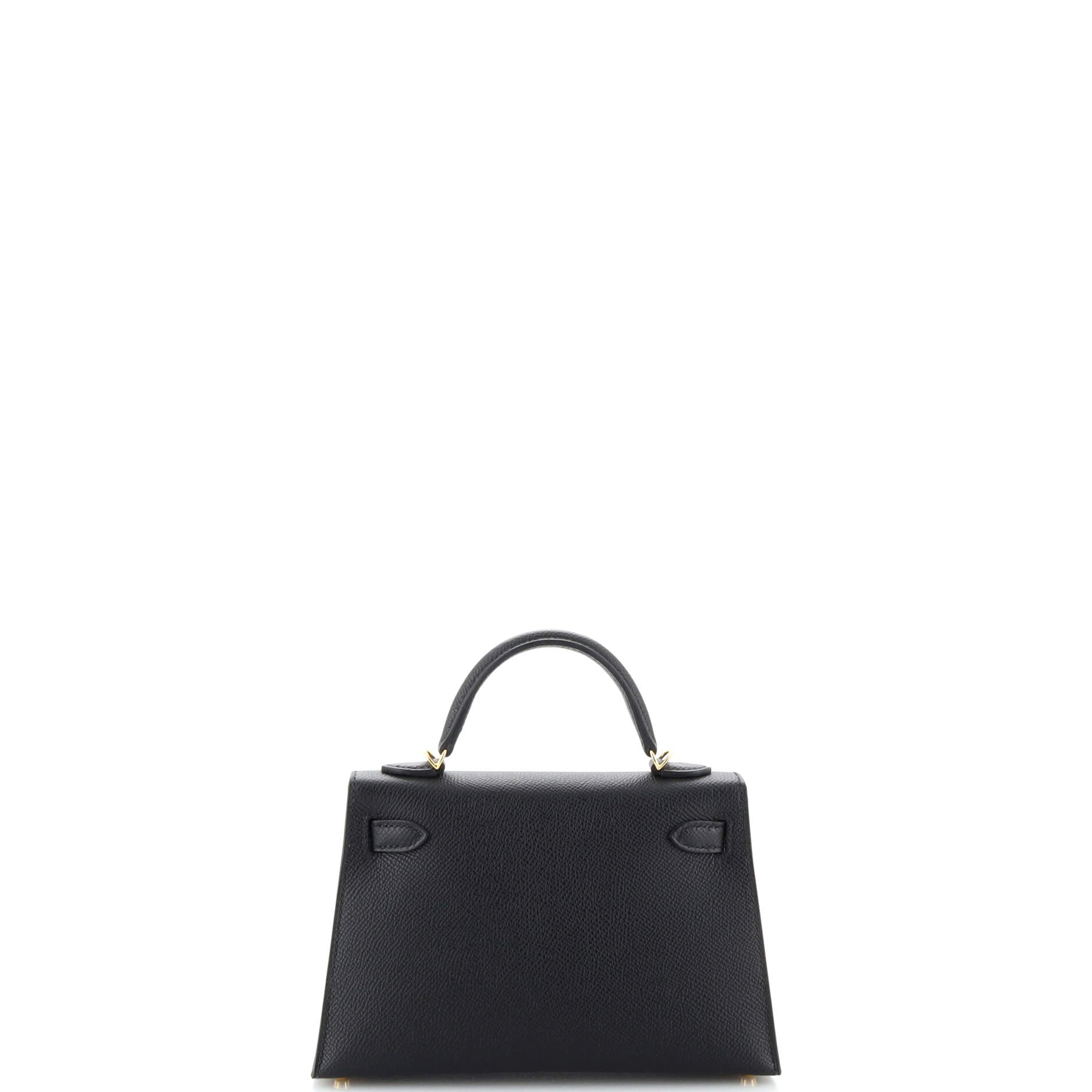 Kelly Mini II Bag Noir Epsom with Gold Hardware 20