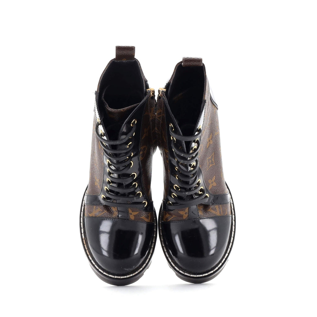 Women's Star Trail Ankle Boots Monogram Canvas with Patent