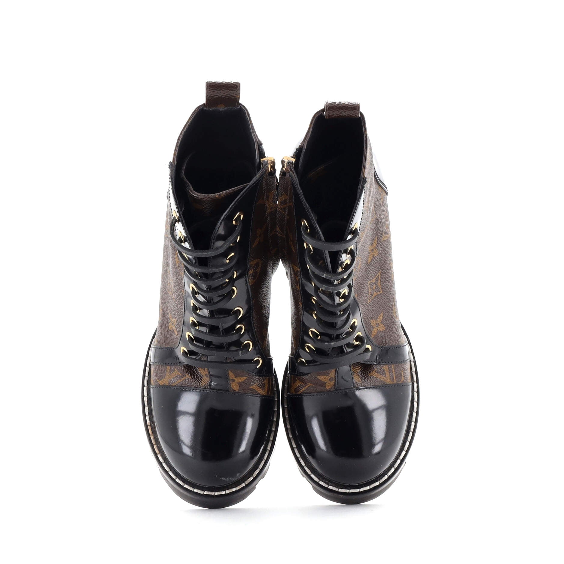 Women's Star Trail Ankle Boots Monogram Canvas with Patent