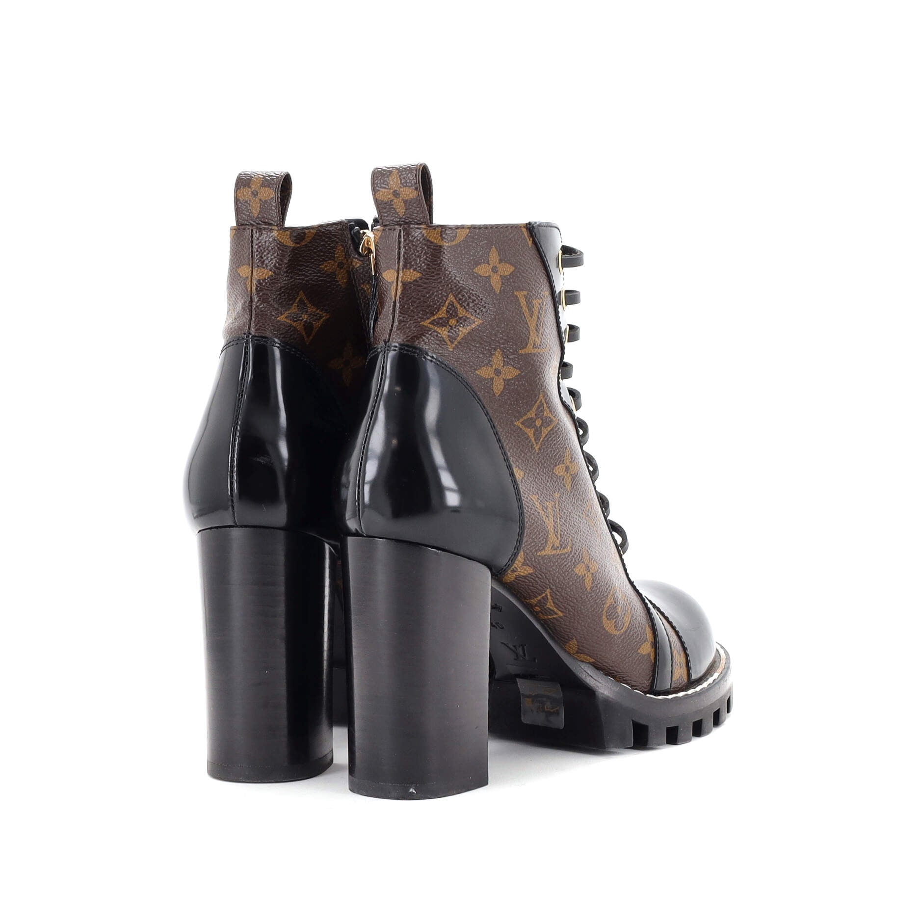 Women's Star Trail Ankle Boots Monogram Canvas with Patent