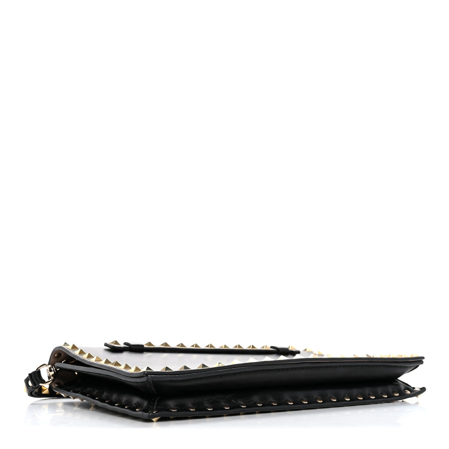 Nappa Rockstud Wristlet Clutch Black