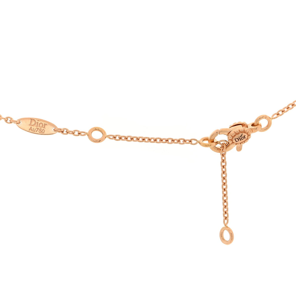 18K Rose Gold Diamond XS Rose Des Vents Necklace