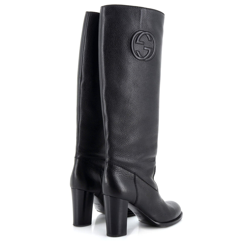 Women's Interlocking G Knee High Boots Leather