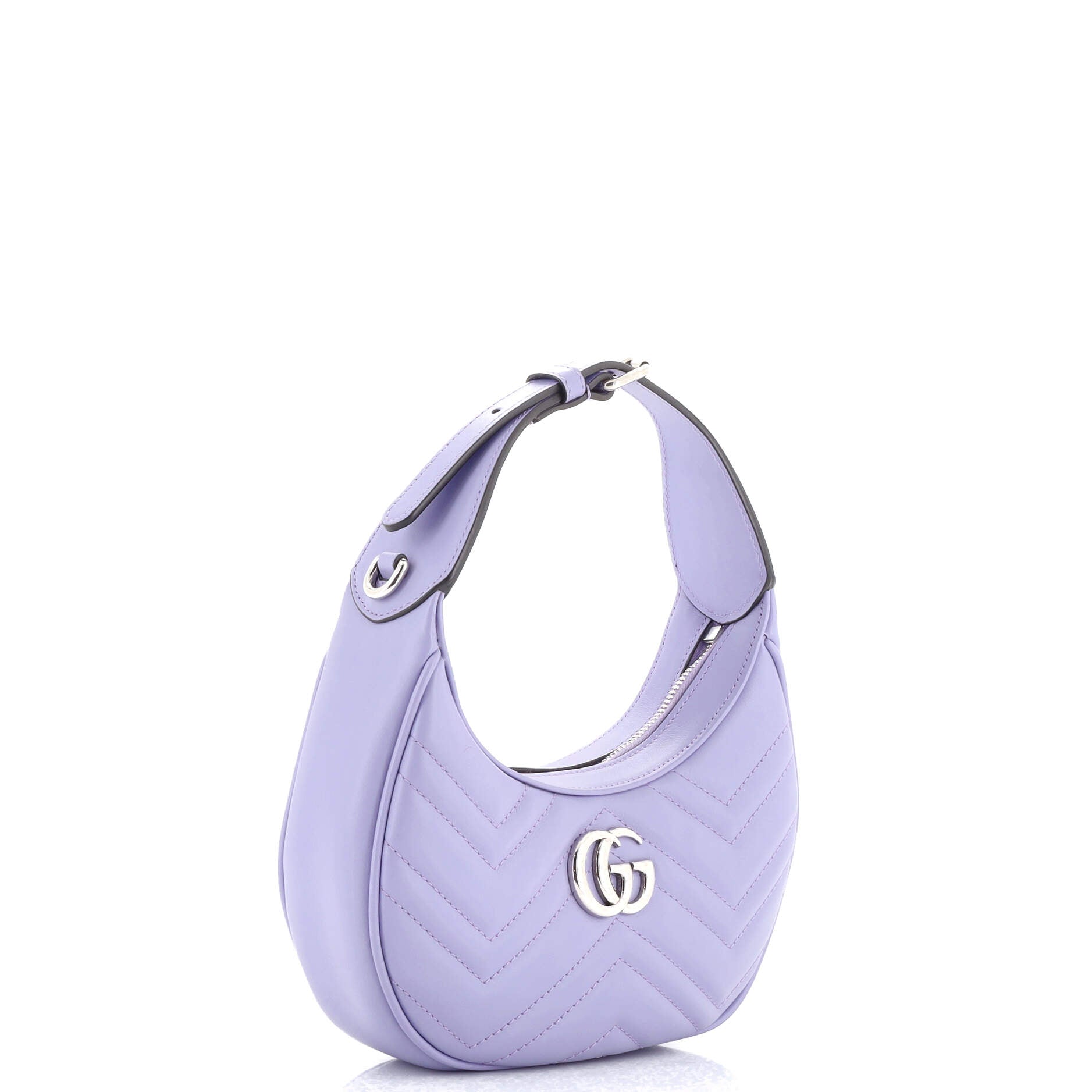 GG Marmont Half Moon Hobo Leather Mini