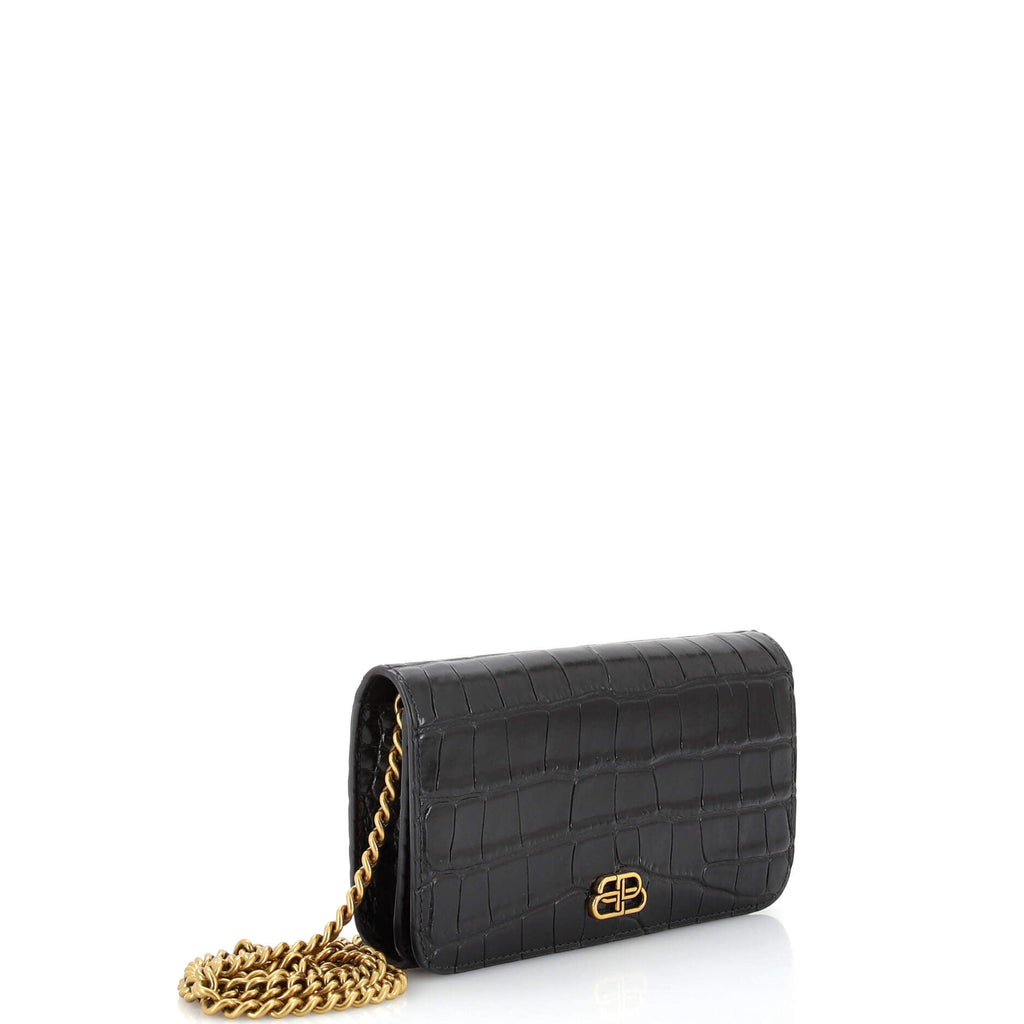 Touch B. Crossbody Bag Crocodile Embossed Leather Mini