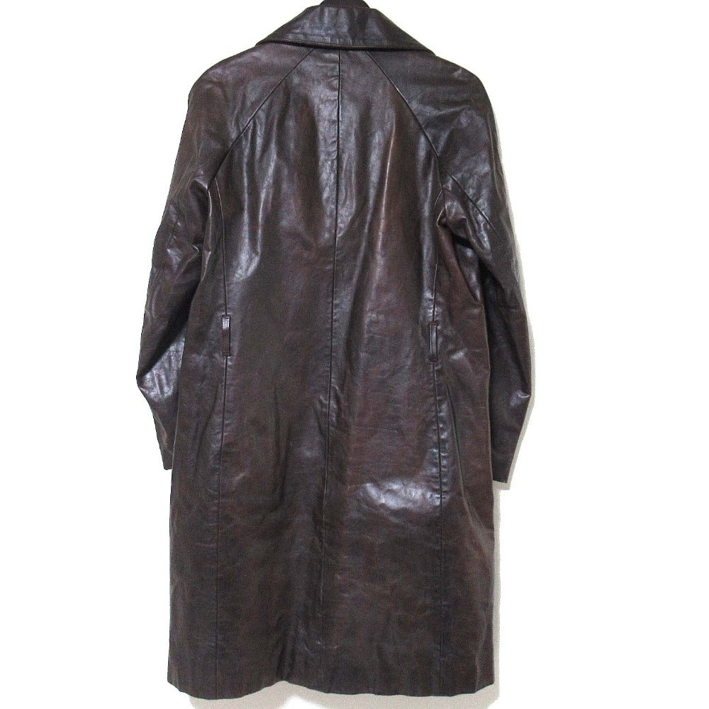 Fendi Double Breasted Leather Coat