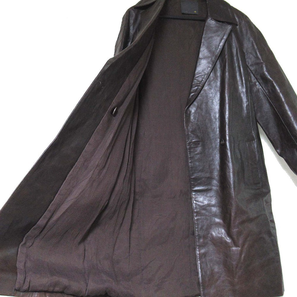 Fendi Double Breasted Leather Coat