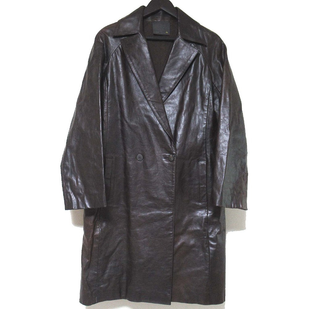 Fendi Double Breasted Leather Coat