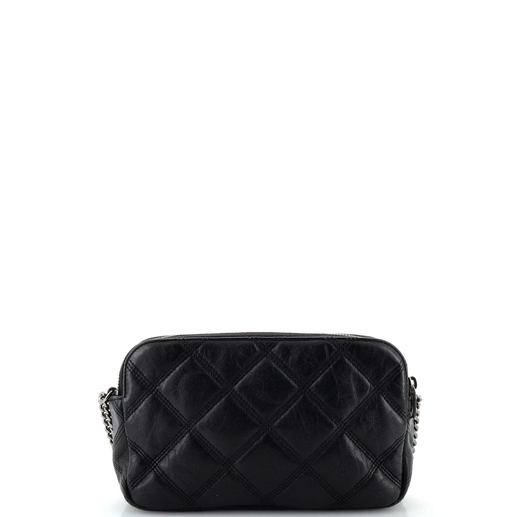 Becky Double Zip Crossbody Bag Quilted Leather Mini