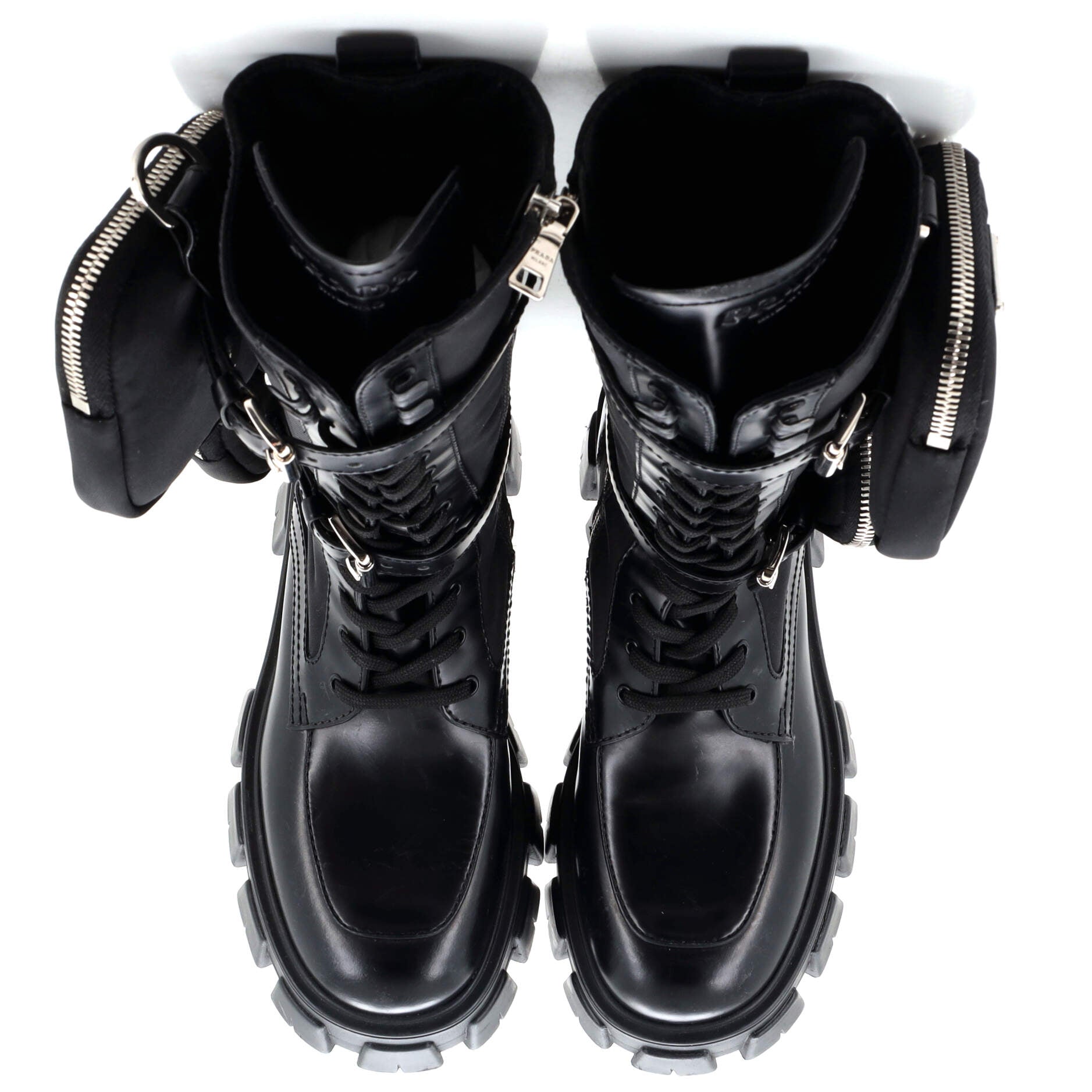 Women's Monolith Lace-Up Knee High Boots Leather with Nylon