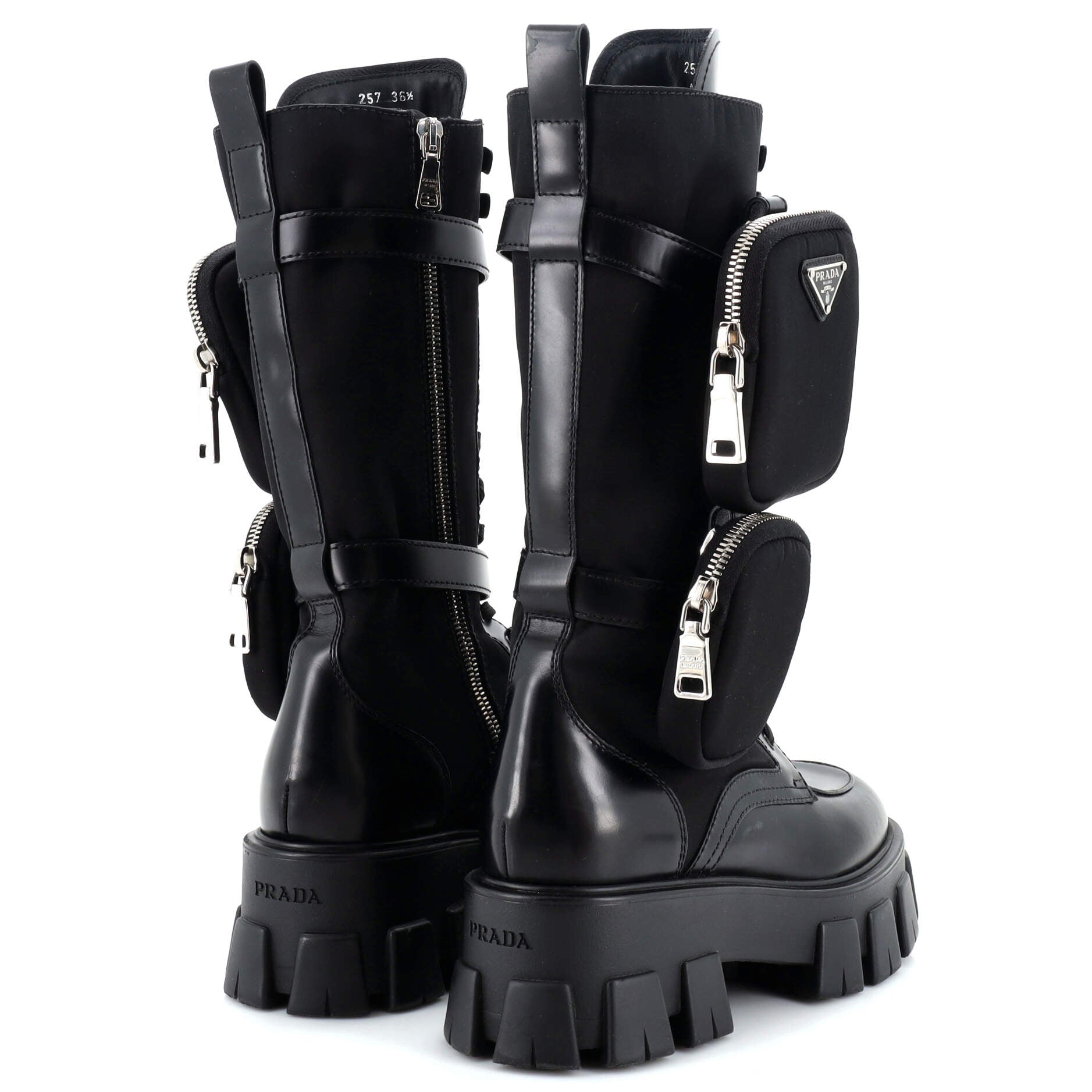 Women's Monolith Lace-Up Knee High Boots Leather with Nylon