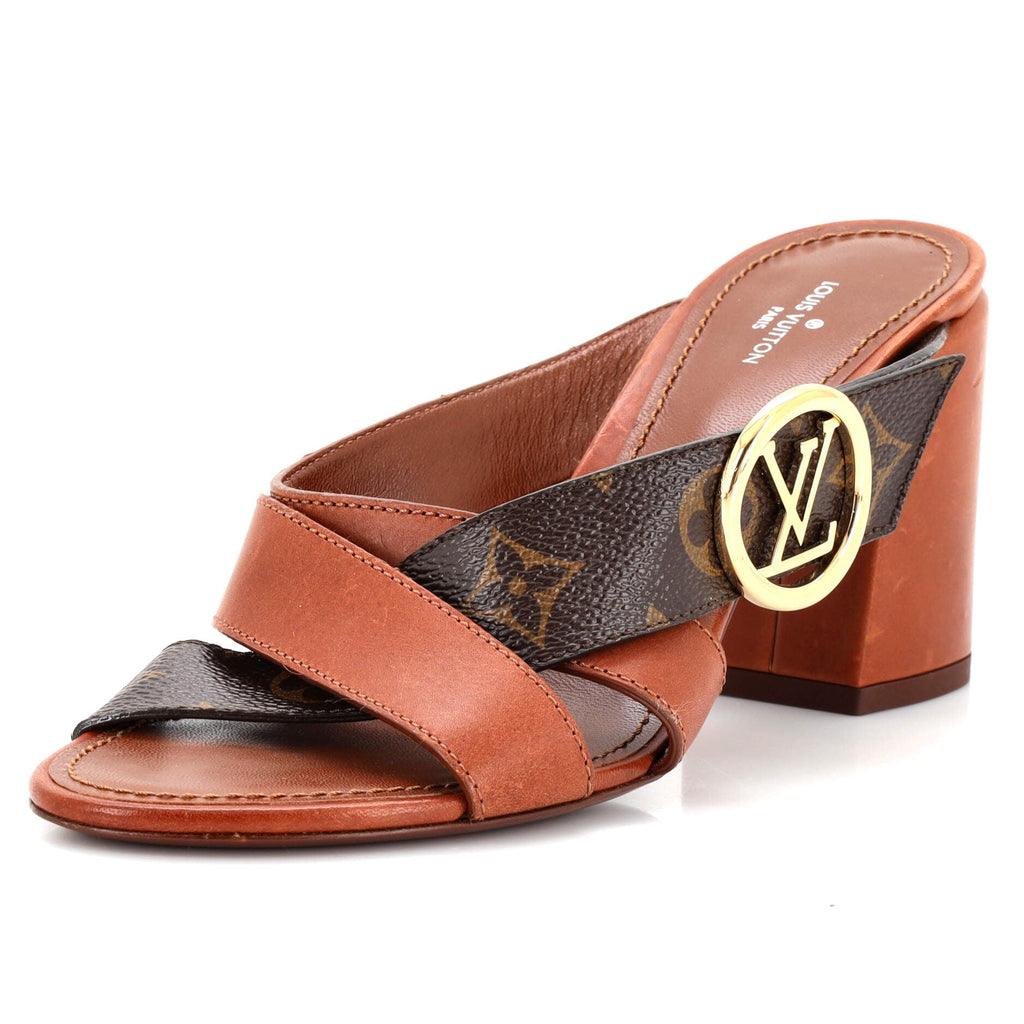 Women's Horizon Mules Leather and Monogram Canvas