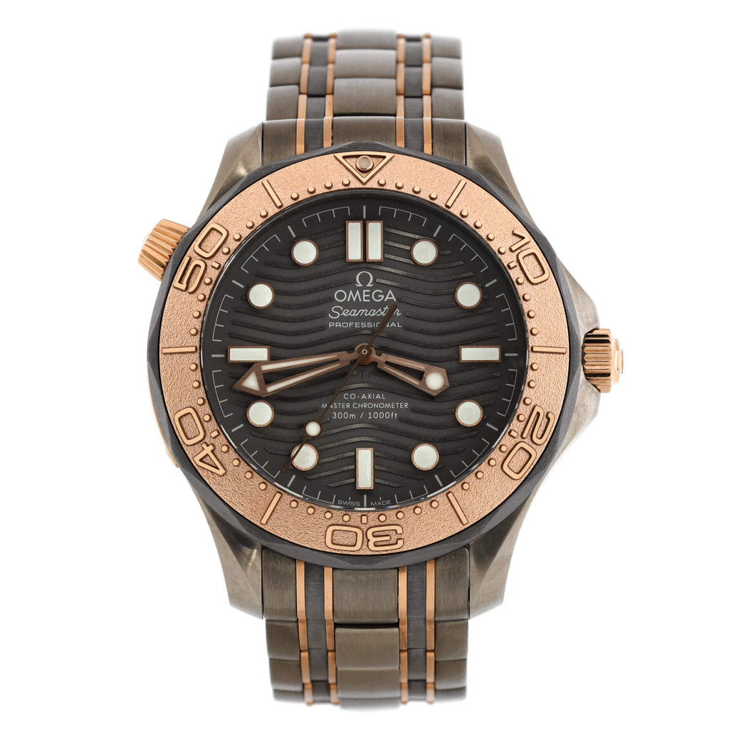 Seamaster Professional Diver 300M Co-Axial Master Chronometer Automatic Watch Titanium Tantalum and Sedna Gold 42