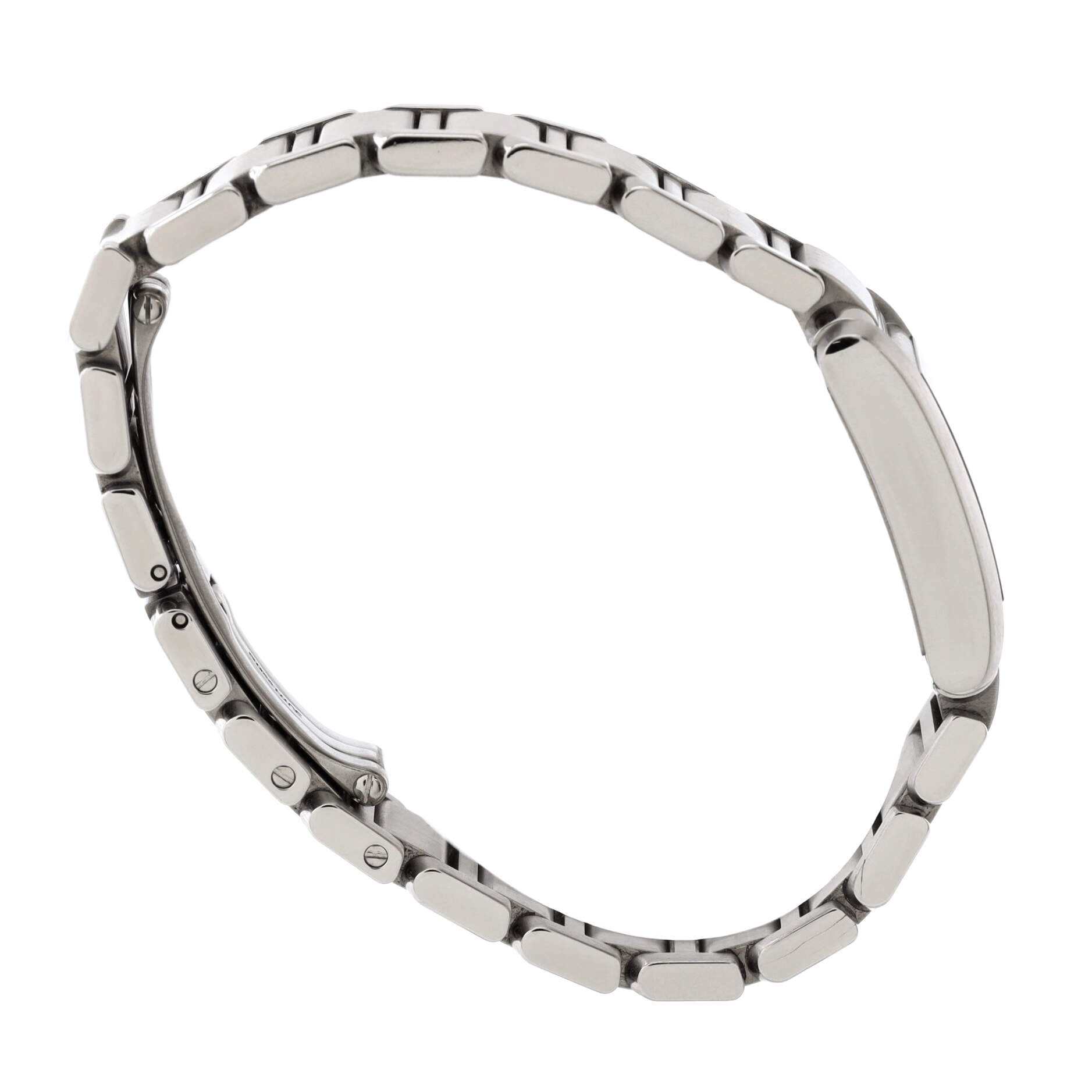 Tank Francaise Quartz Watch Stainless Steel with Diamond Markers 25