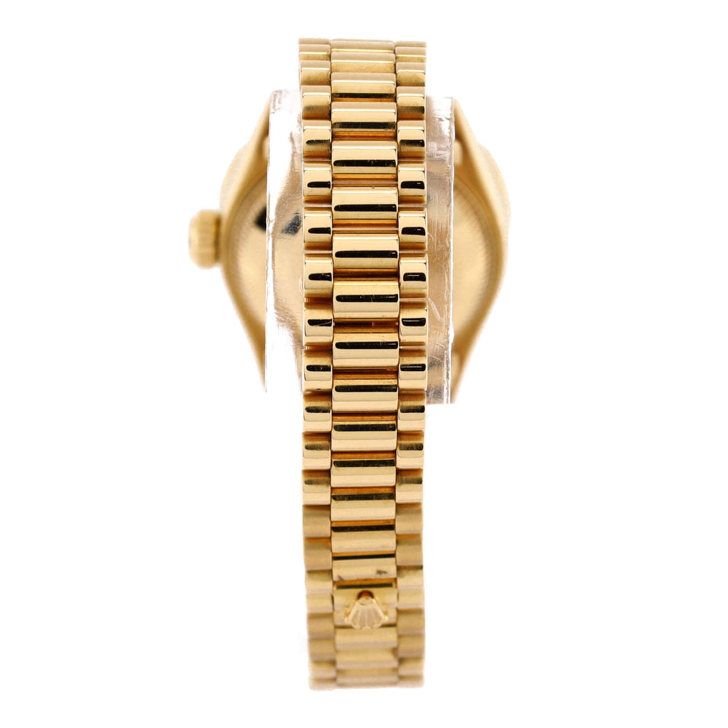 Oyster Perpetual President Datejust Automatic Watch Yellow Gold with Diamond Bezel and Markers 26
