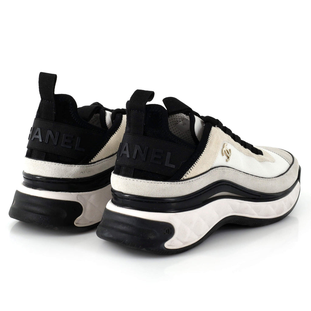 Women's CC Cap Toe Logo Sneakers Suede and Mixed Fibers