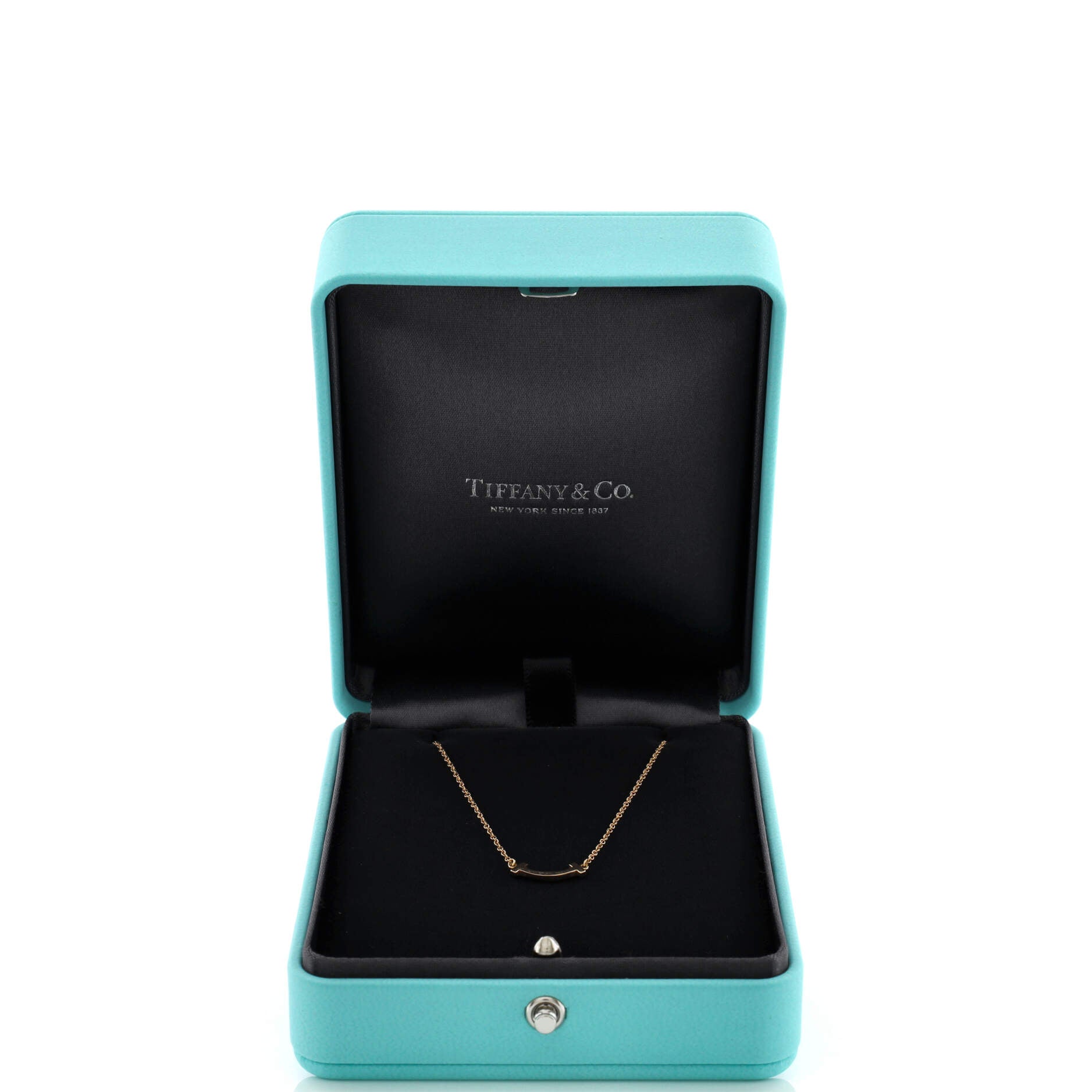 T Smile Pendant Necklace 18K Yellow Gold Mini