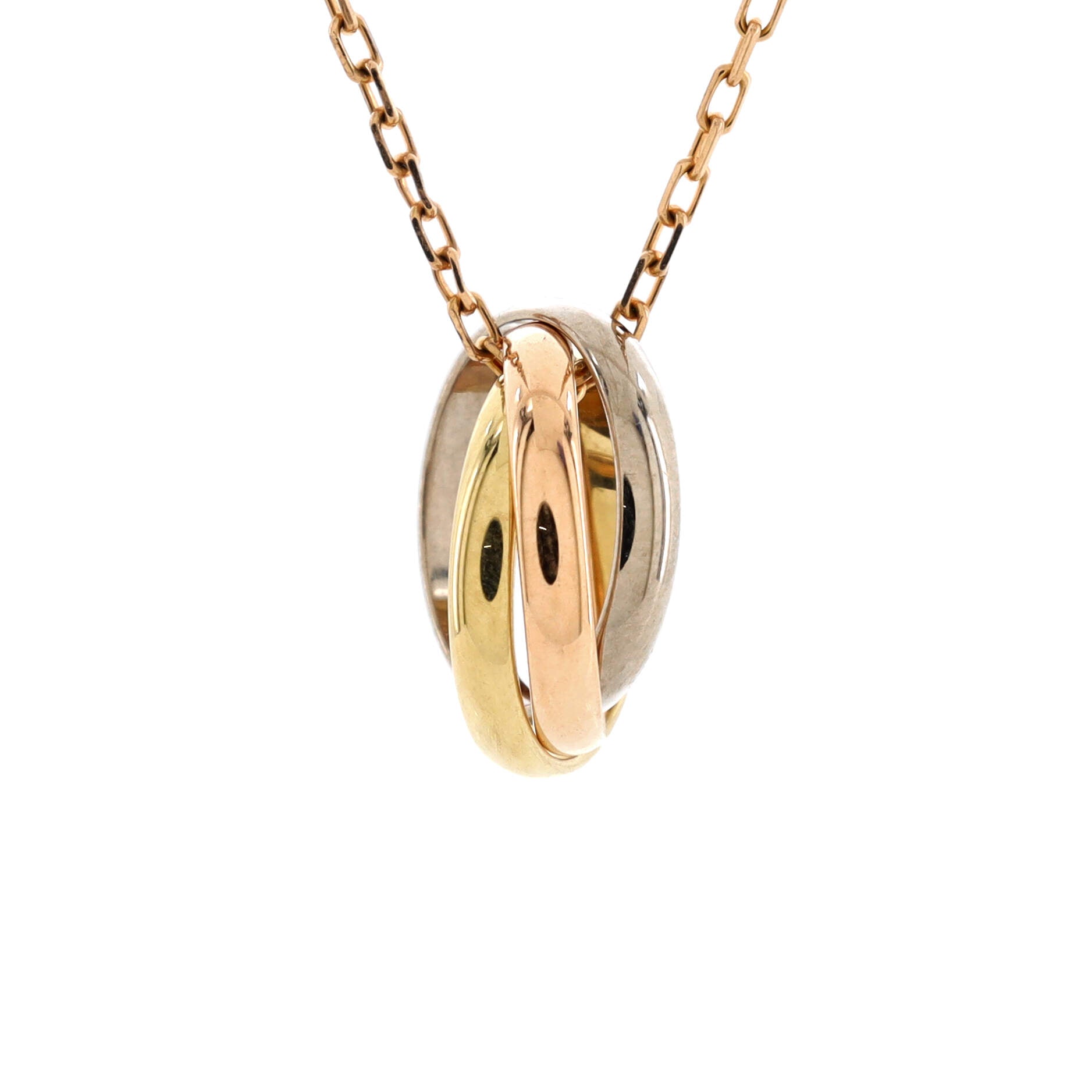 Trinity Pendant Necklace 18K Tricolor Gold