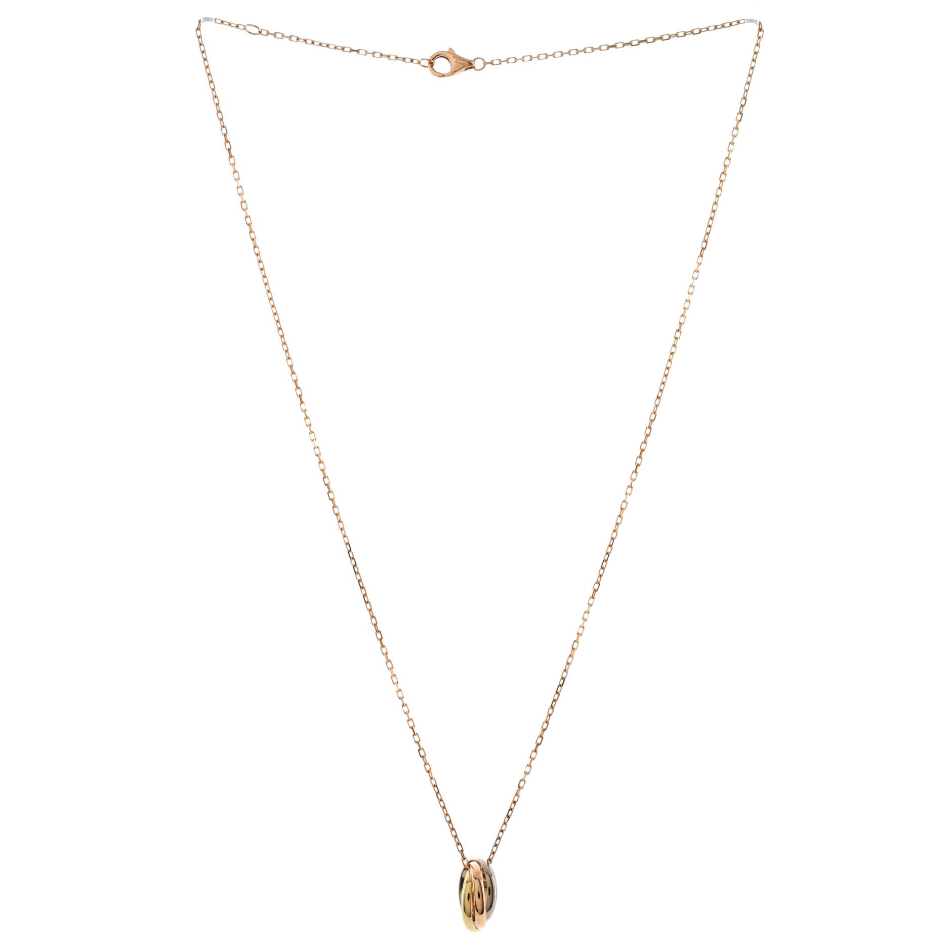 Trinity Pendant Necklace 18K Tricolor Gold