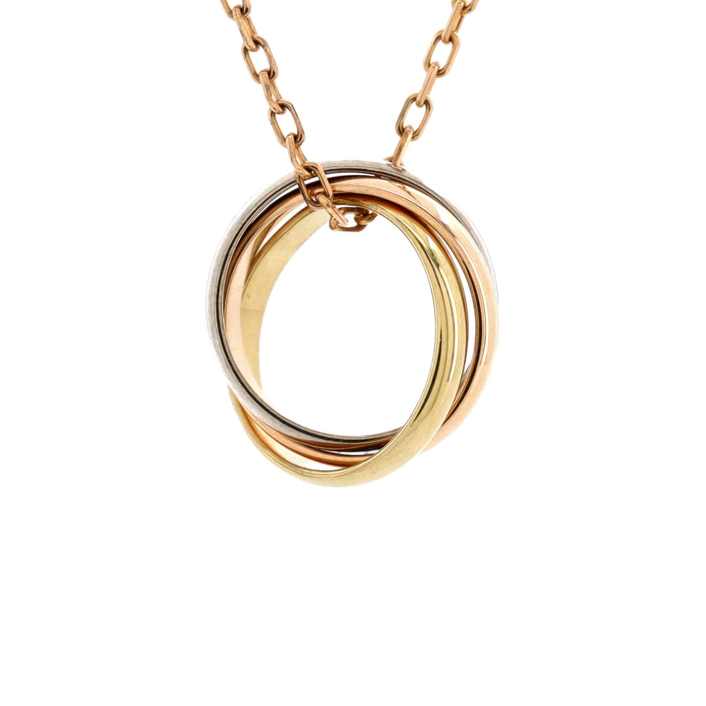 Trinity Pendant Necklace 18K Tricolor Gold