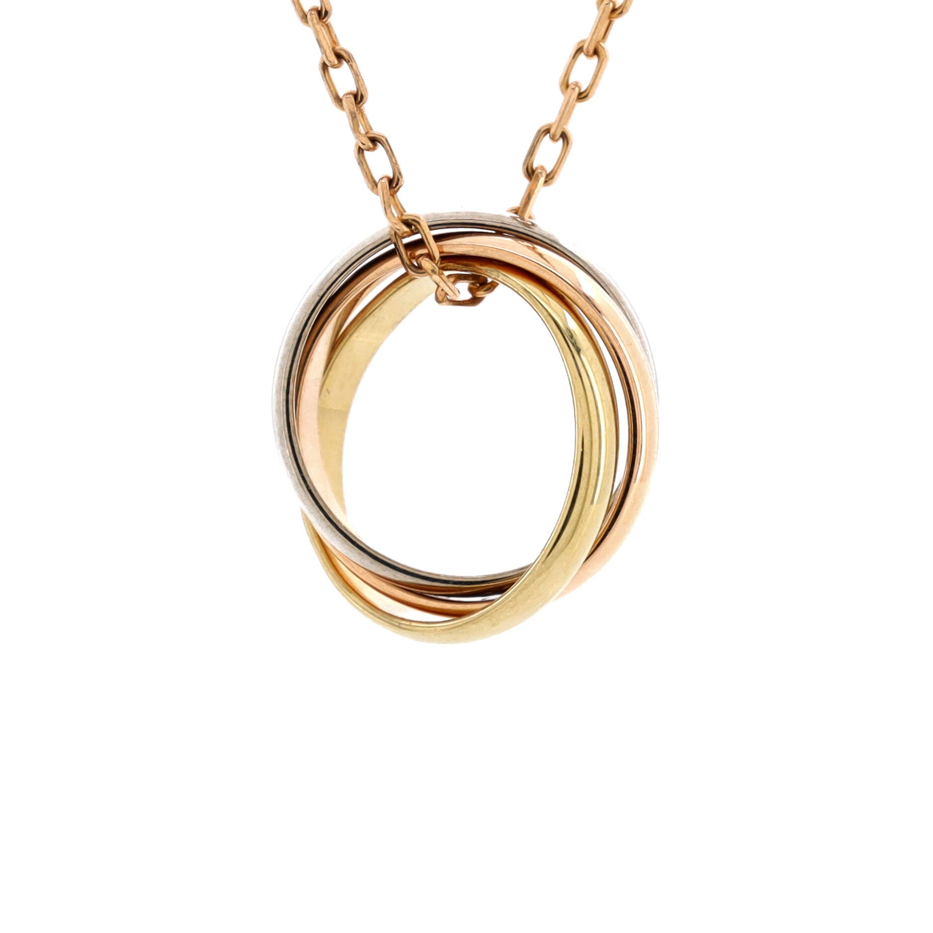 Trinity Pendant Necklace 18K Tricolor Gold