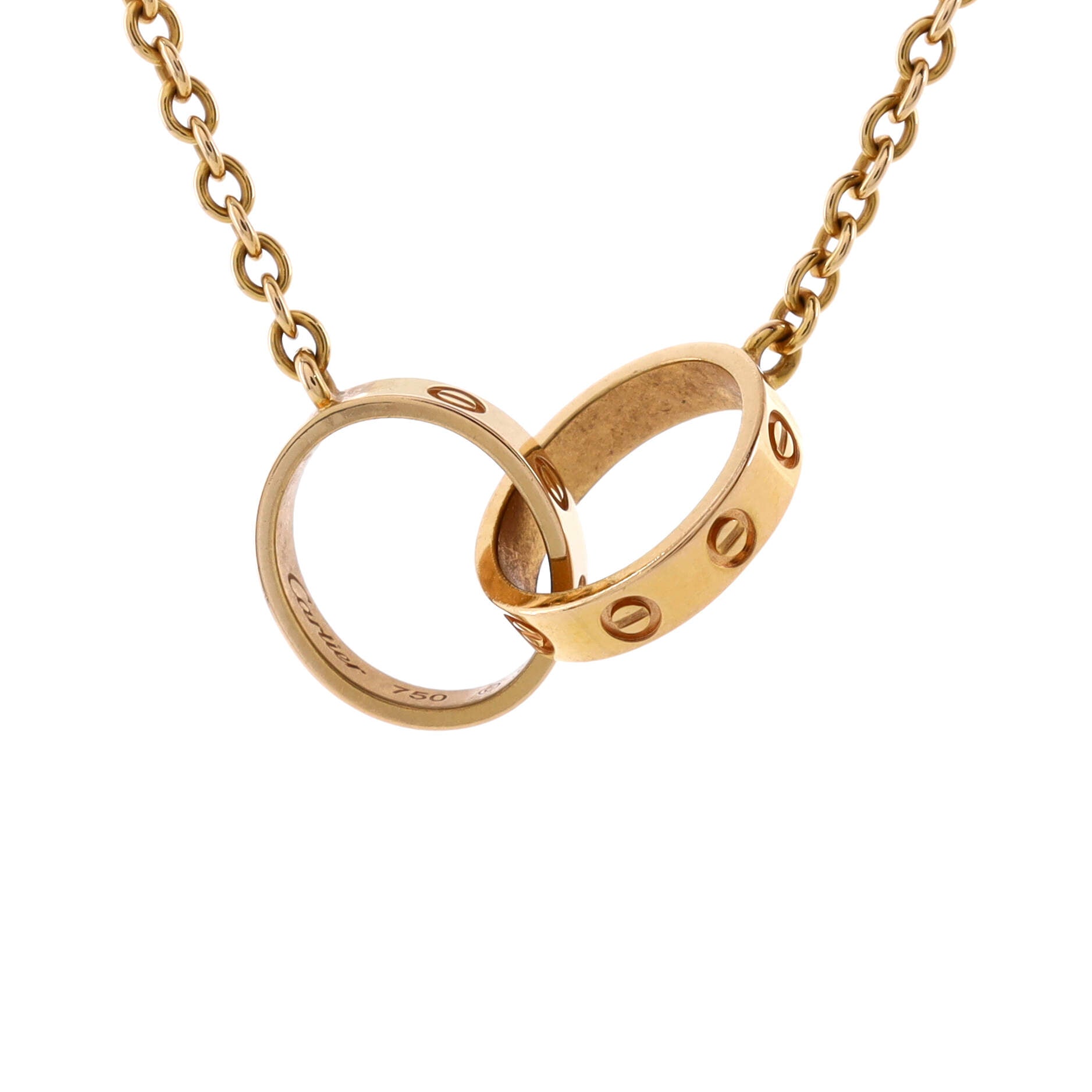 Love Interlocking Necklace 18K Rose Gold