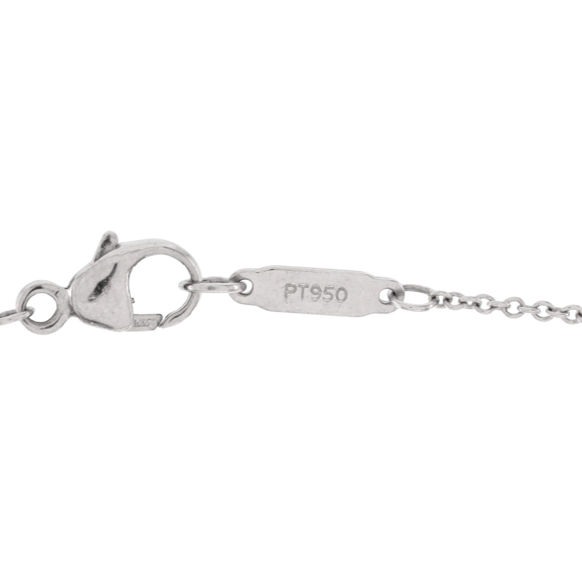 Jazz Graduated Drop Pendant Necklace Platinum and Diamonds