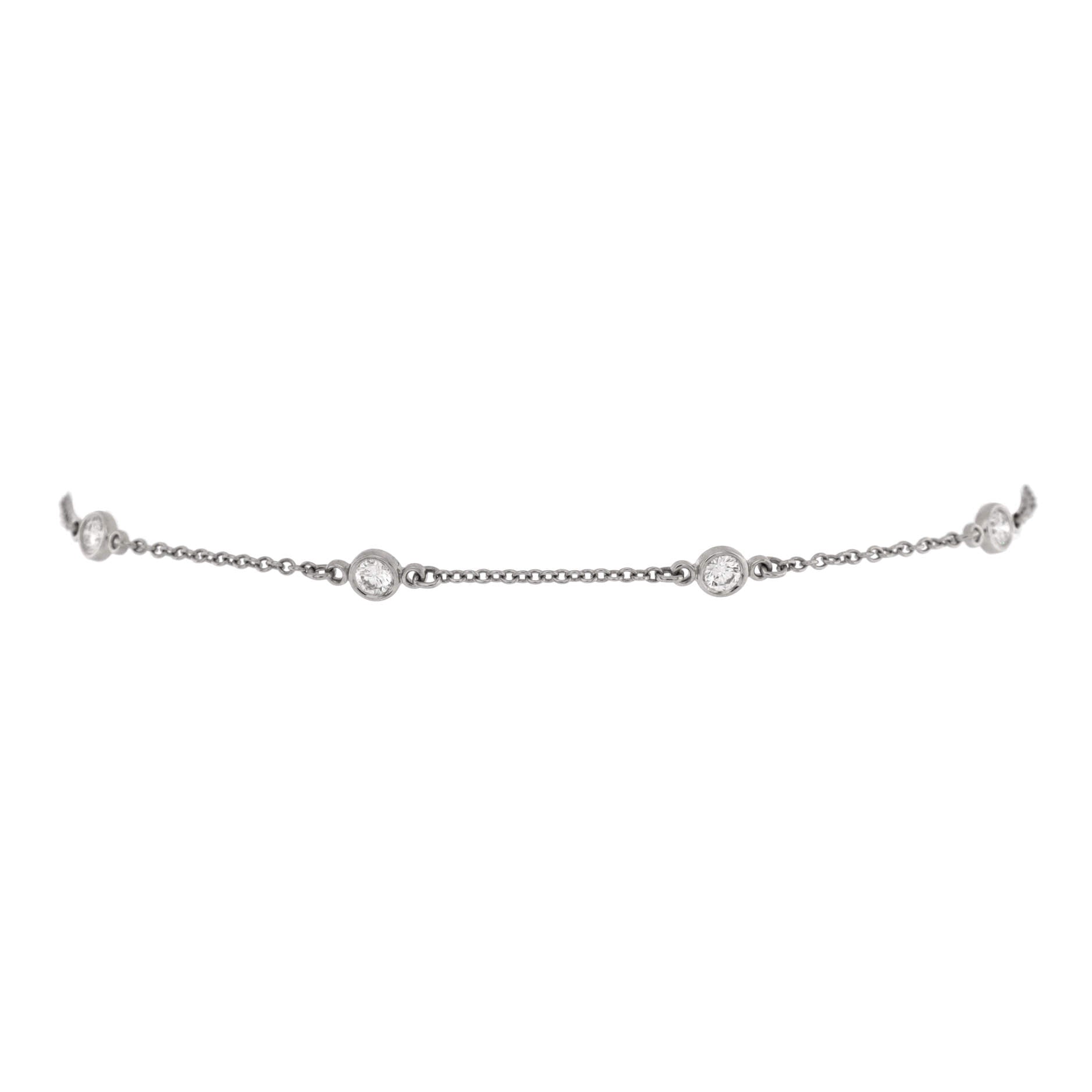 Elsa Peretti Diamonds by the Yard 6 Stone Bracelet Platinum with Diamonds