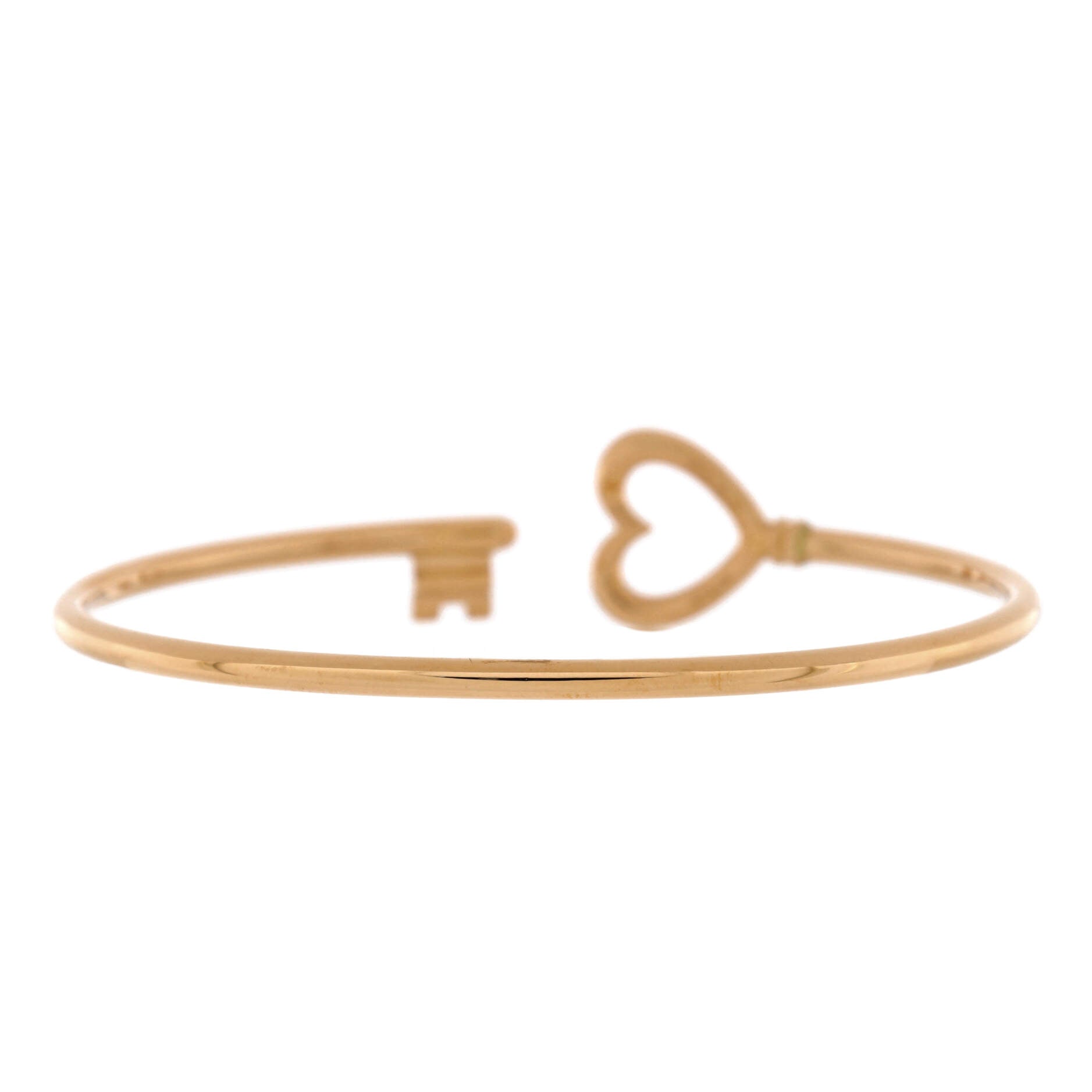 Heart Key Wire Bracelet 18K Rose Gold