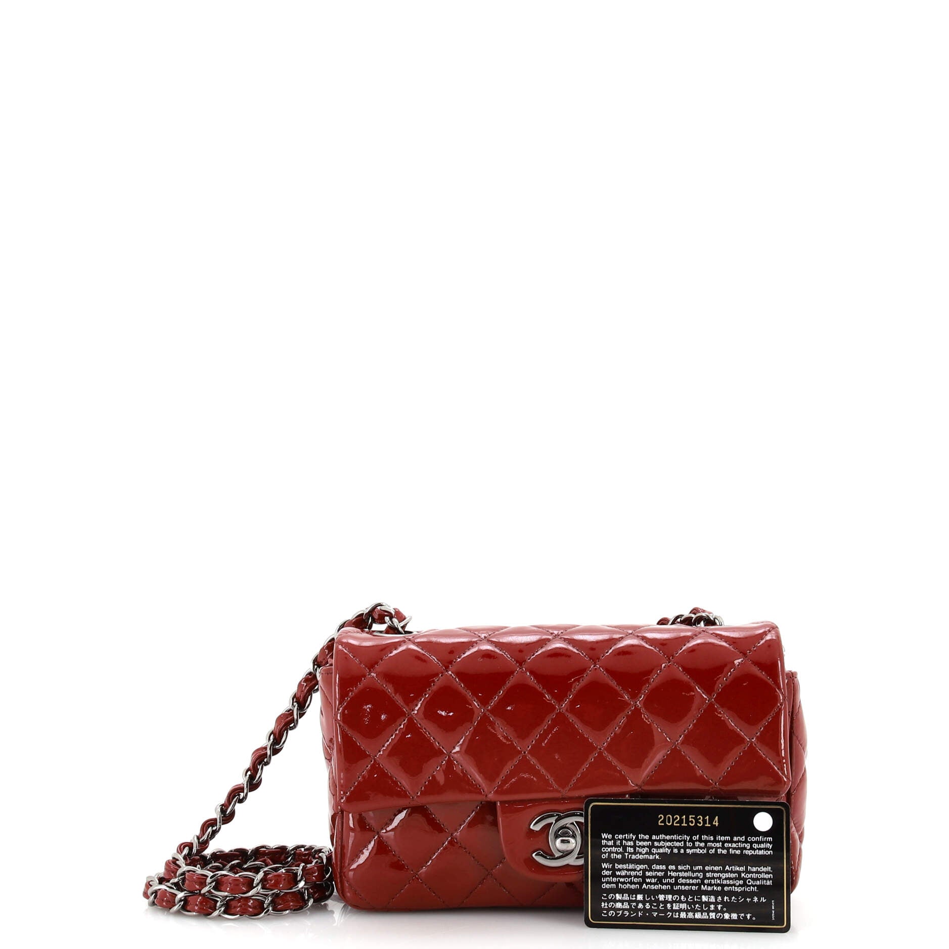 Classic Single Flap Bag Quilted Patent Mini