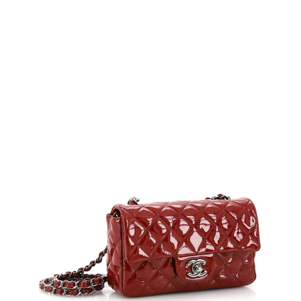 Classic Single Flap Bag Quilted Patent Mini
