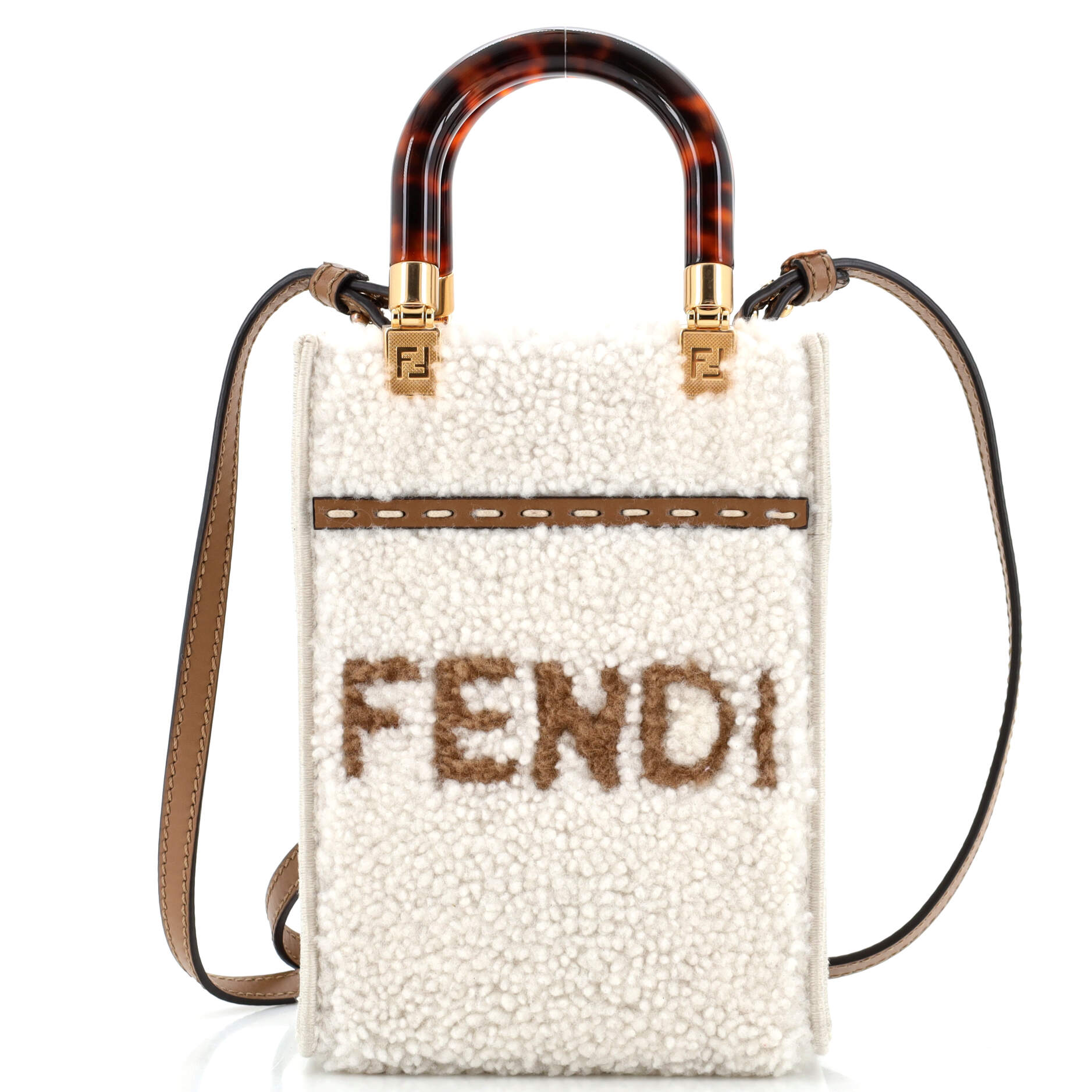 Sunshine Shopper Tote Shearling Mini