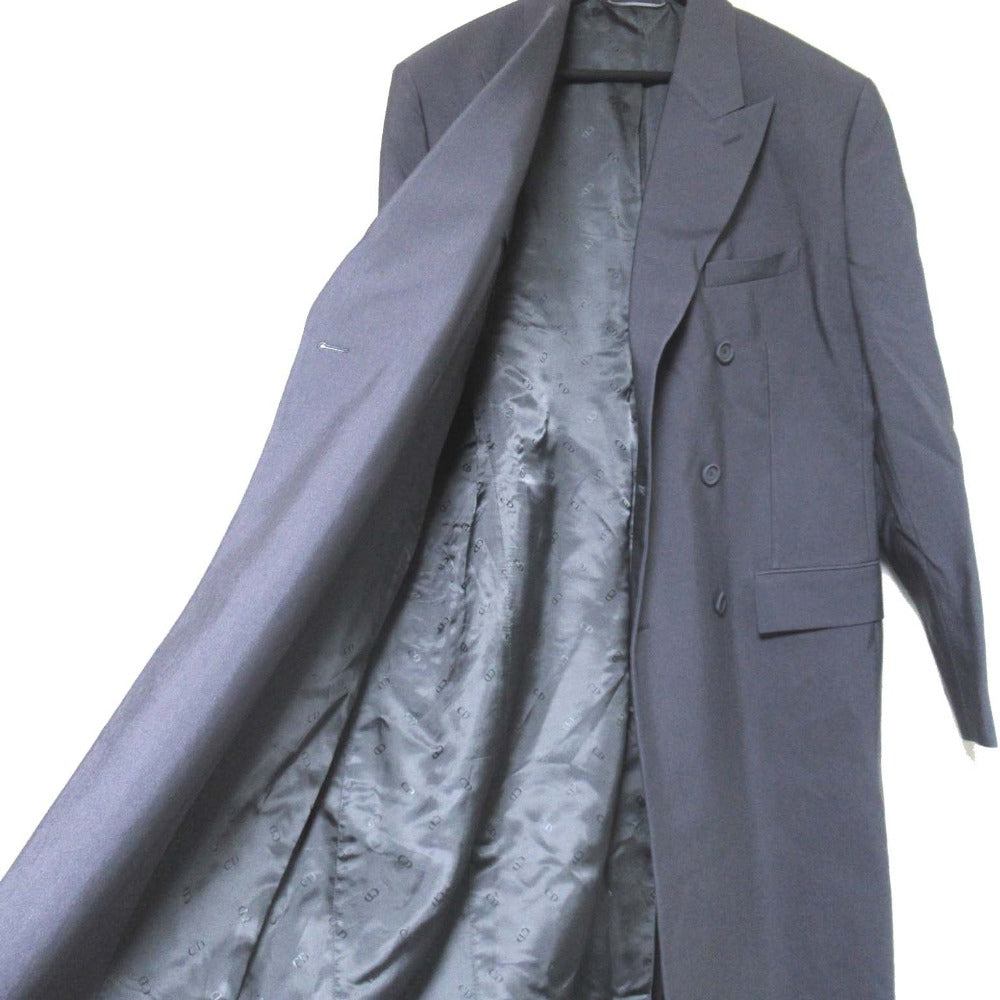Dior Homme Silk Blend Double-Breasted Long Chester Coat