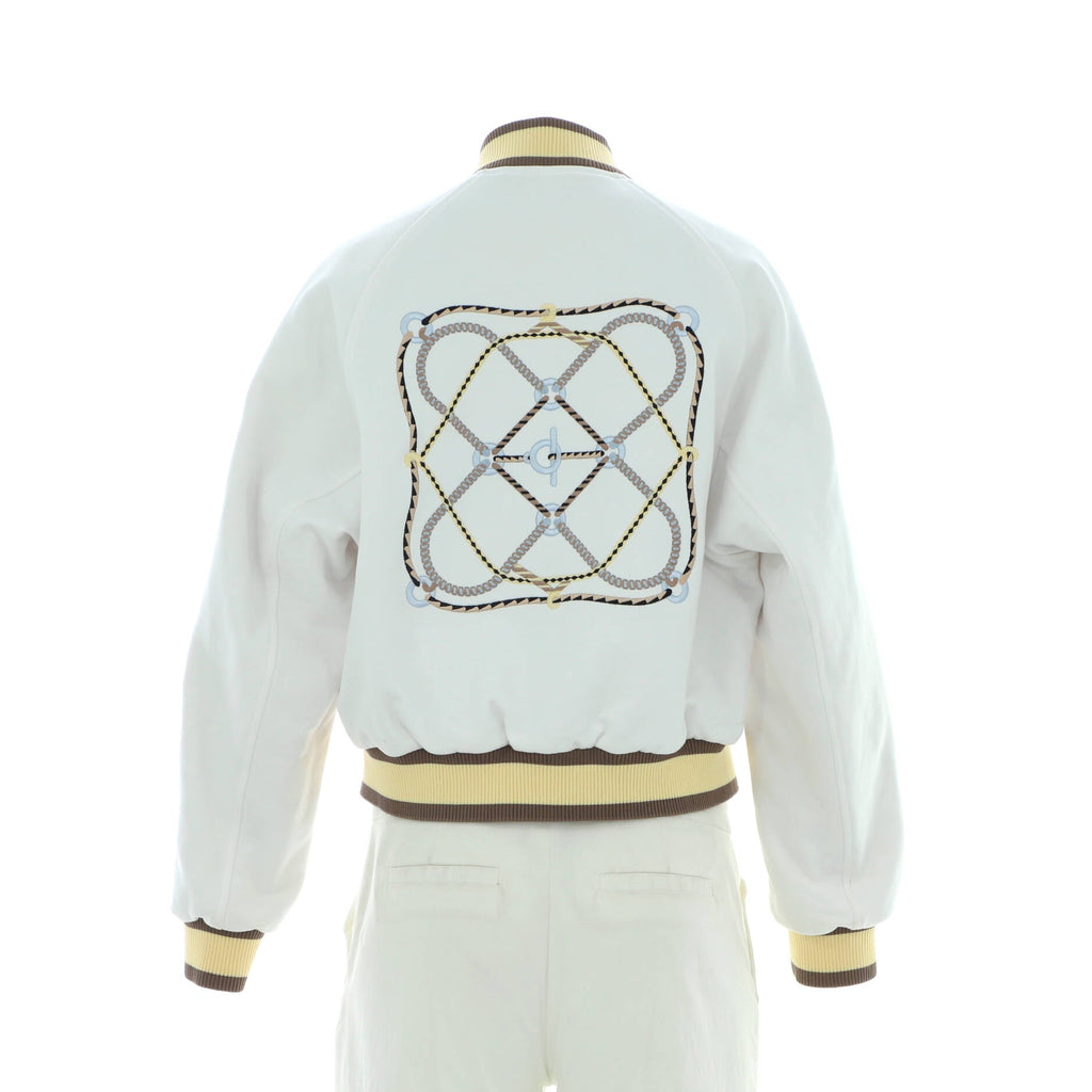 Women's Varsity Bomber Jacket Embroidered Cotton
