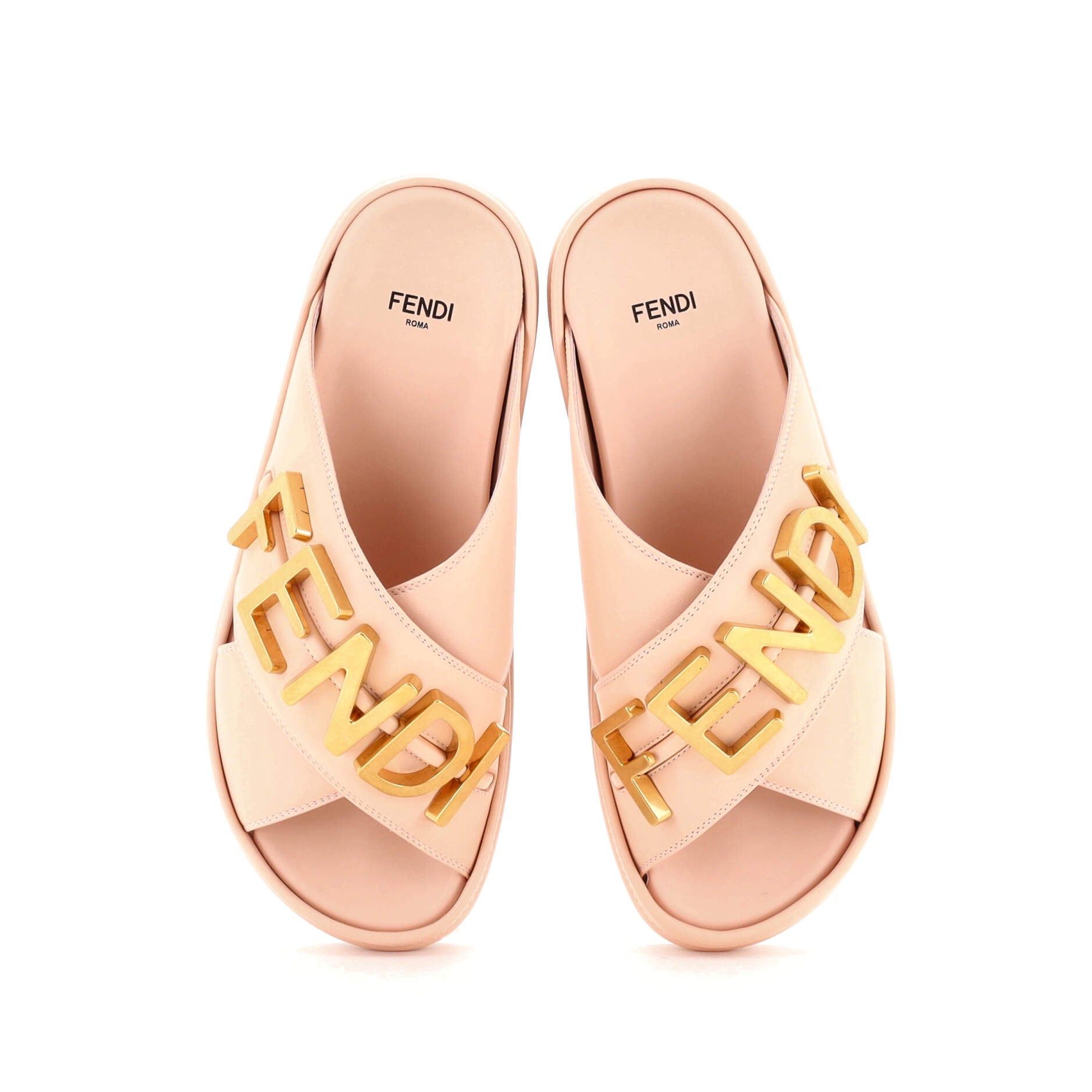 Women's Fendigraphy Slide Sandals Leather