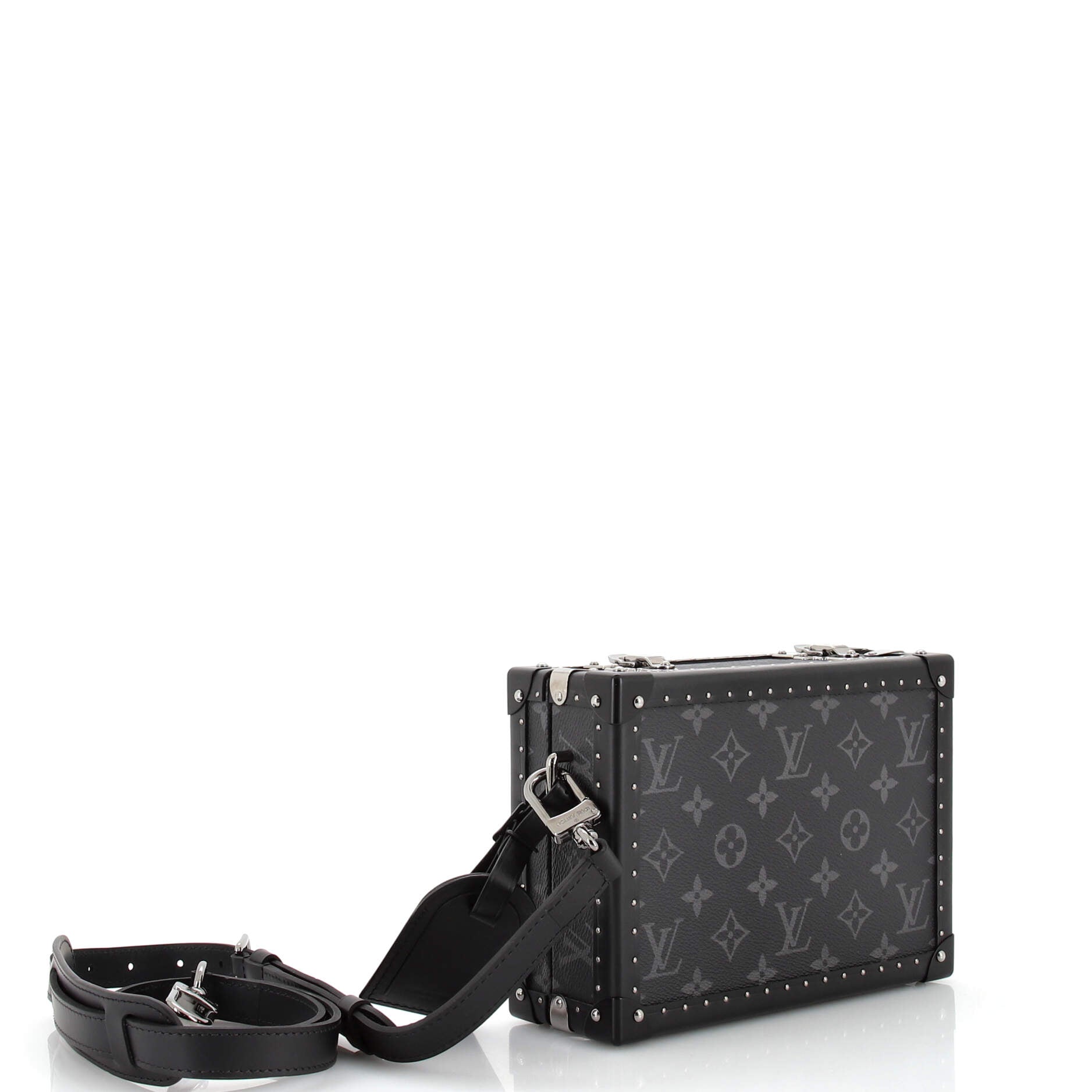 Louis Vuitton Clutch Box Bag Monogram Eclipse and Leather