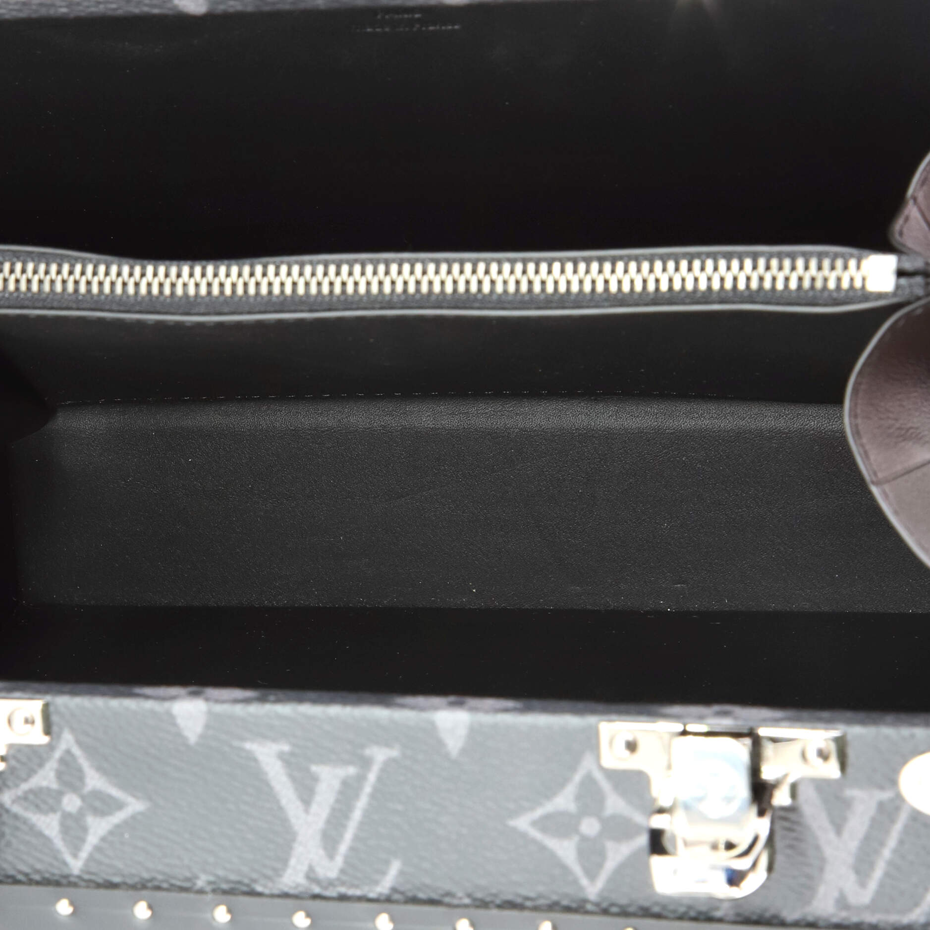 Louis Vuitton Clutch Box Bag Monogram Eclipse and Leather