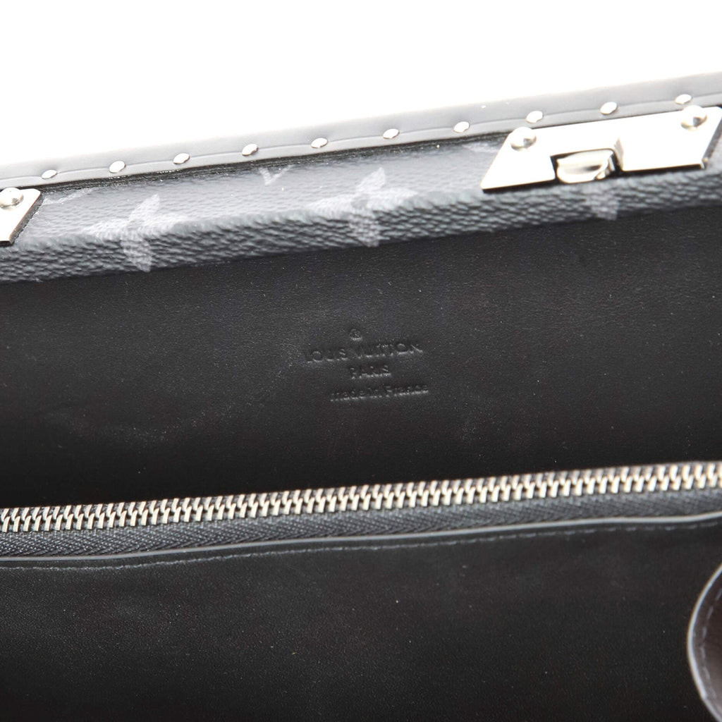 Louis Vuitton Clutch Box Bag Monogram Eclipse and Leather