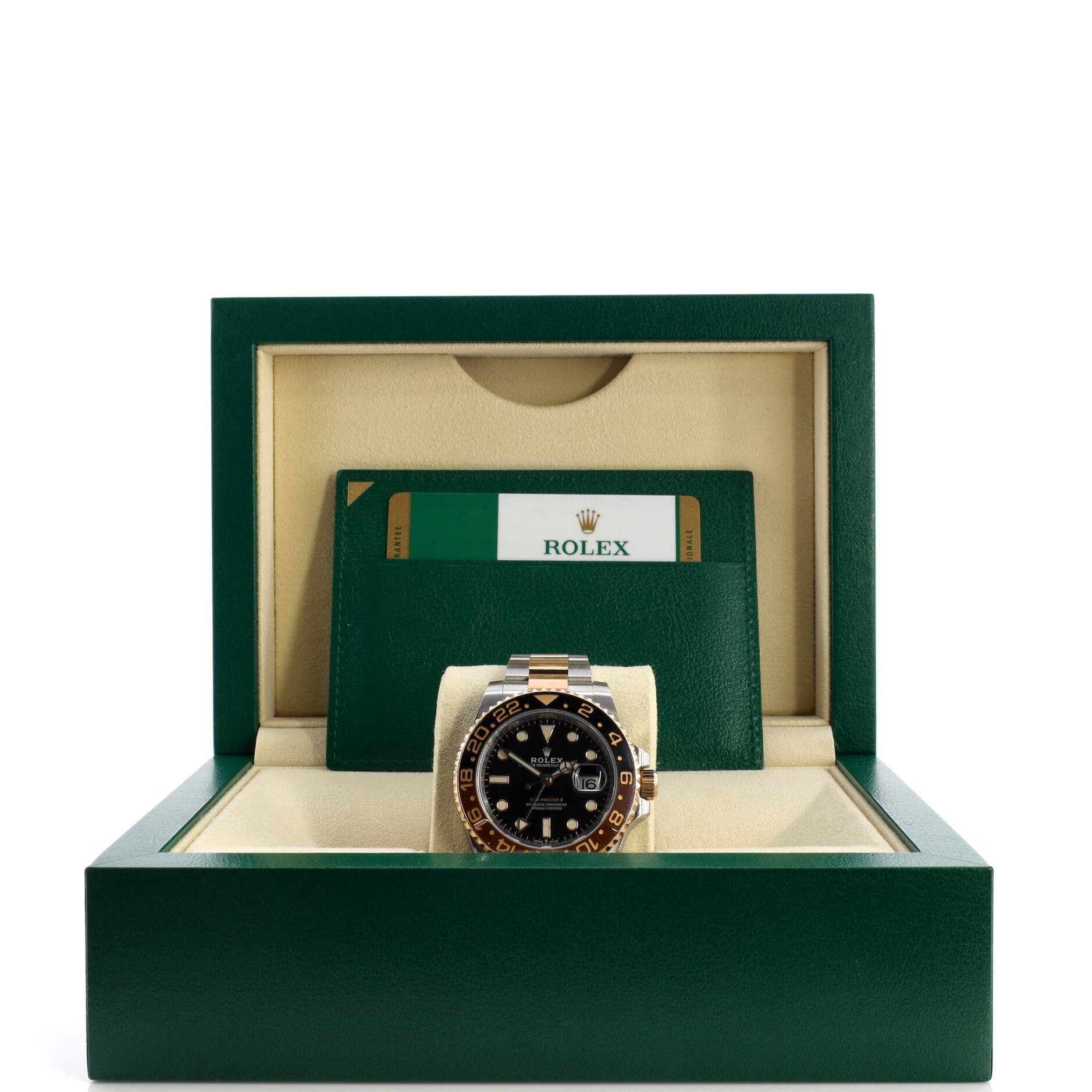 Oyster Perpetual Date GMT-Master II Rootbeer Automatic Watch Stainless Steel and Cerachrom with Rose Gold 40